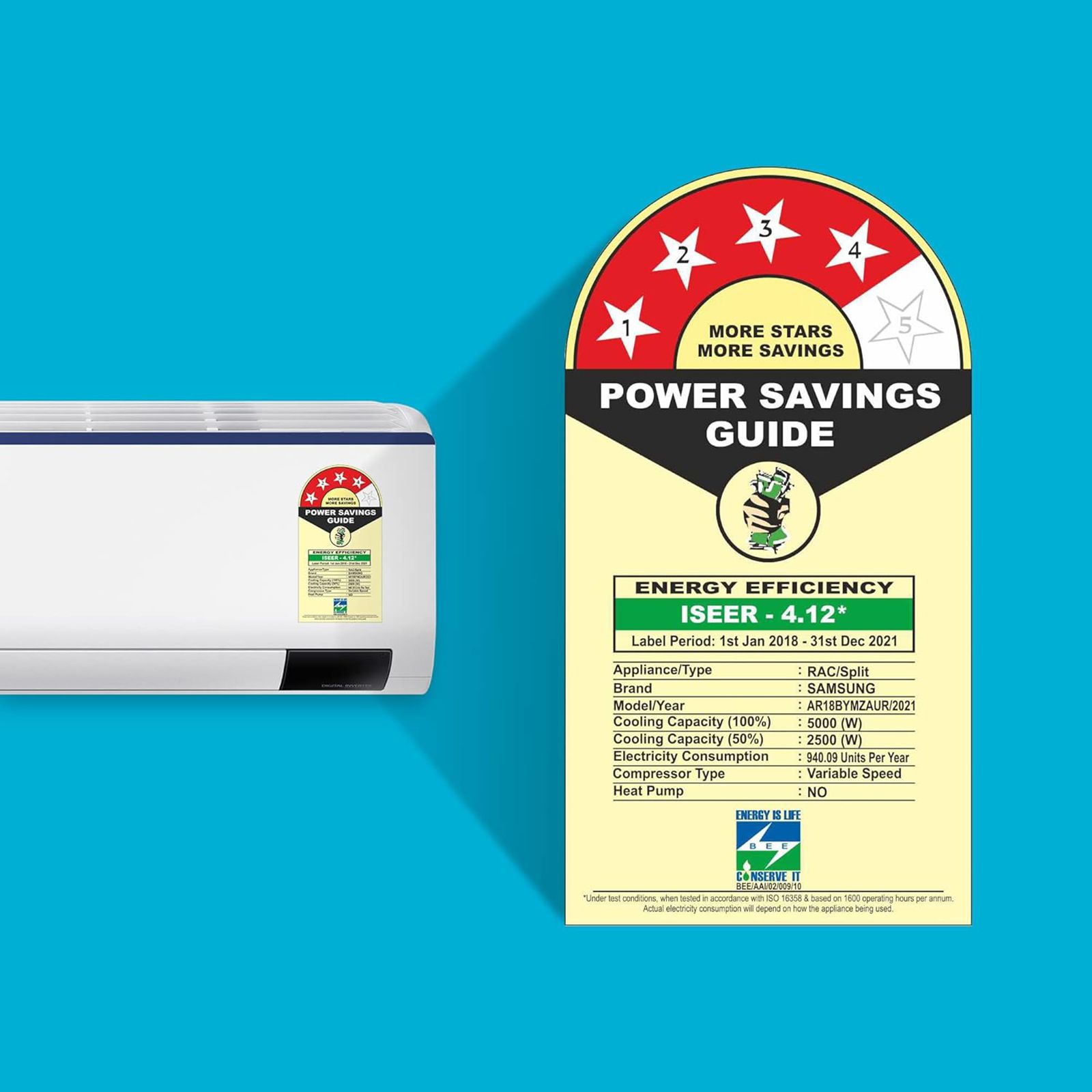 SAMSUNG 5 in 1 Convertible 1.5 Ton 4 Star Inverter Split AC with HD Filter (Copper Condenser, AR18BYMZAURNNA)_18