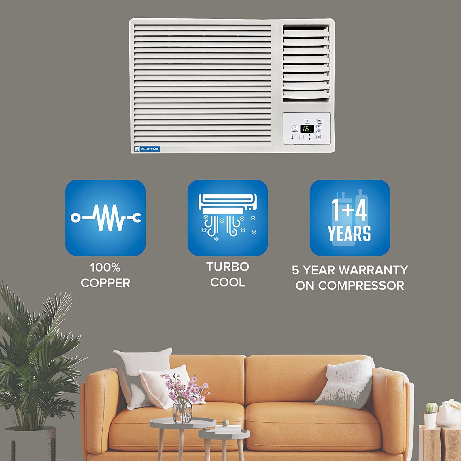 Blue Star 0.75 Ton 4 Star Window AC (Copper Condenser, Dust Filter, WFA409GL)_7