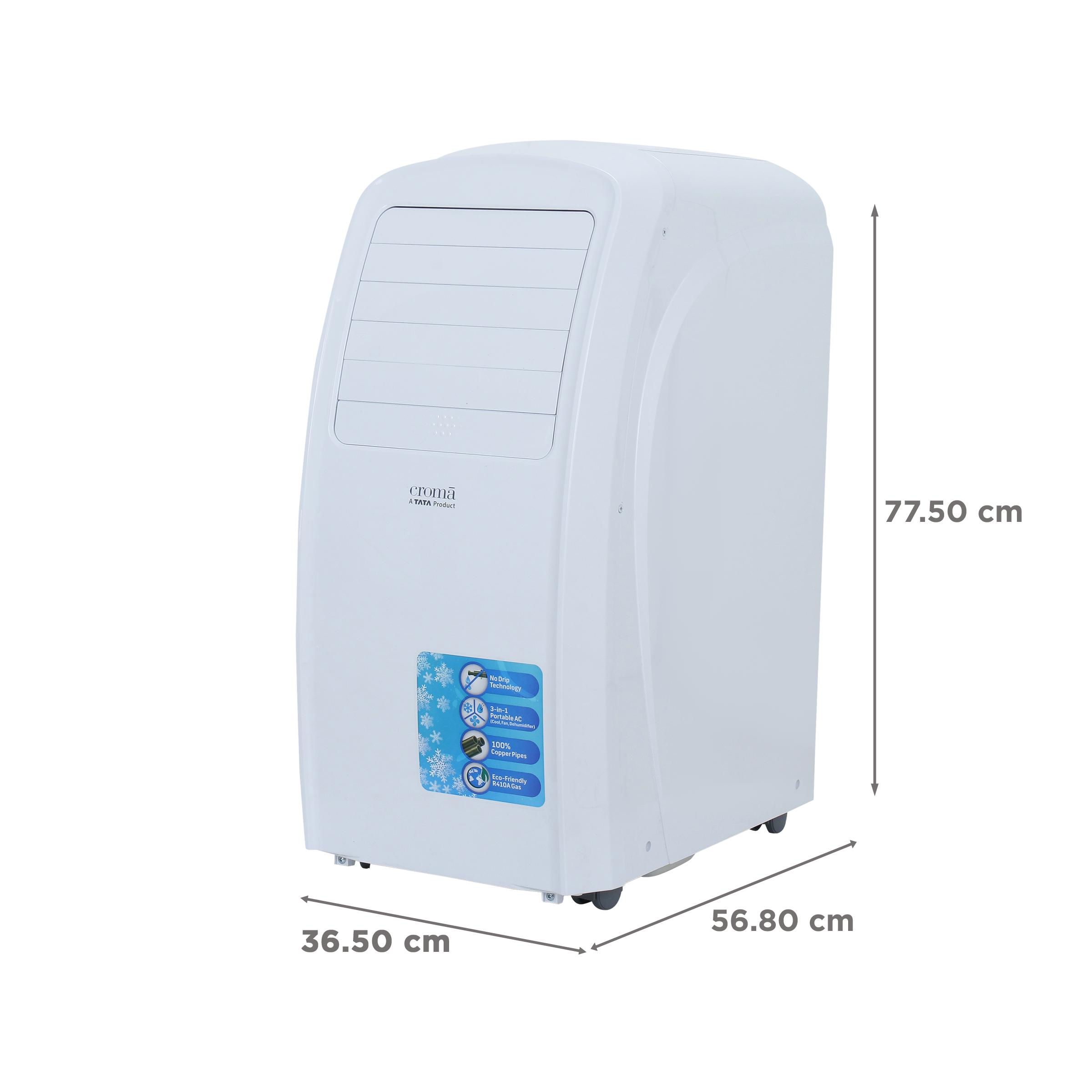 Croma 1.5 Ton Portable AC (Dust Filter, Copper Condenser, CRLA018PAA025801) Croma 1.5 Ton Portable AC (Dust Filter, Copper Condenser, CRLA018PAA025801)_3
