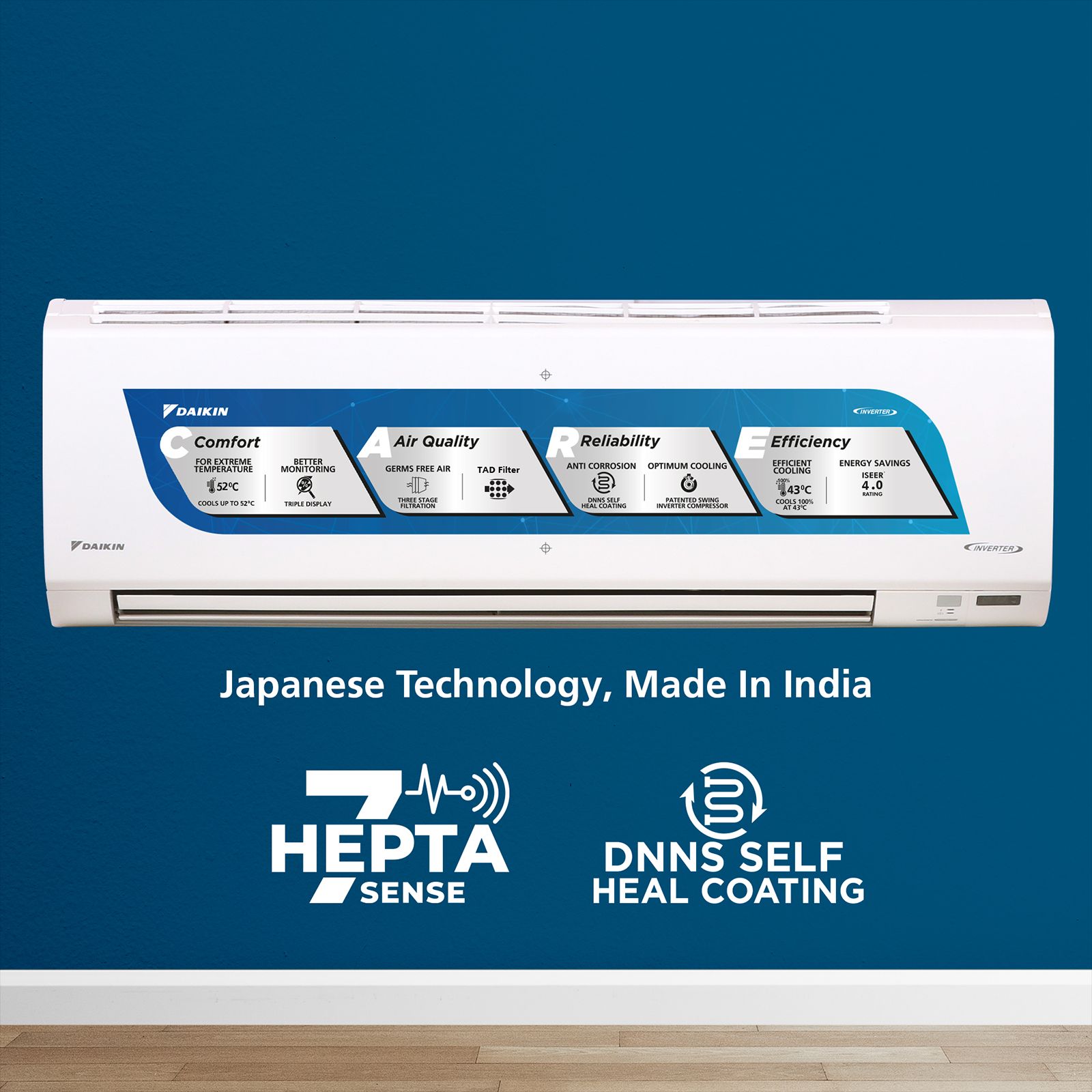 DAIKIN Premium Series 1 Ton 3 Star Inverter Split Smart AC with Dew Clean Technology (Copper Condenser, ATKL35UV16W)_2