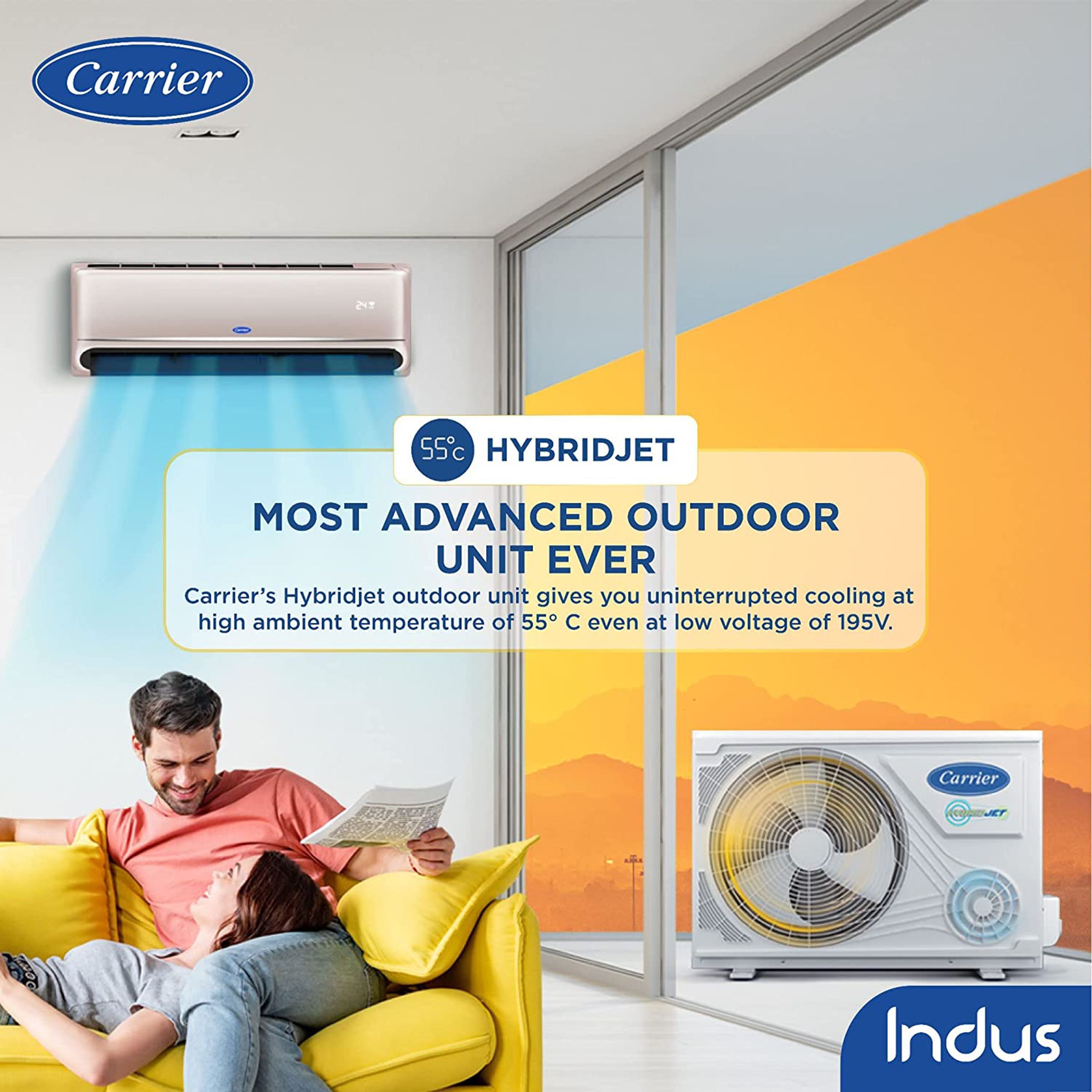 Carrier Indus CXI 4 in1 Convertible 1.5 Ton 3 Star Inverter Split AC with Anti-Bacteria Filter (Copper Condenser, INDUS Cxi BG)_4