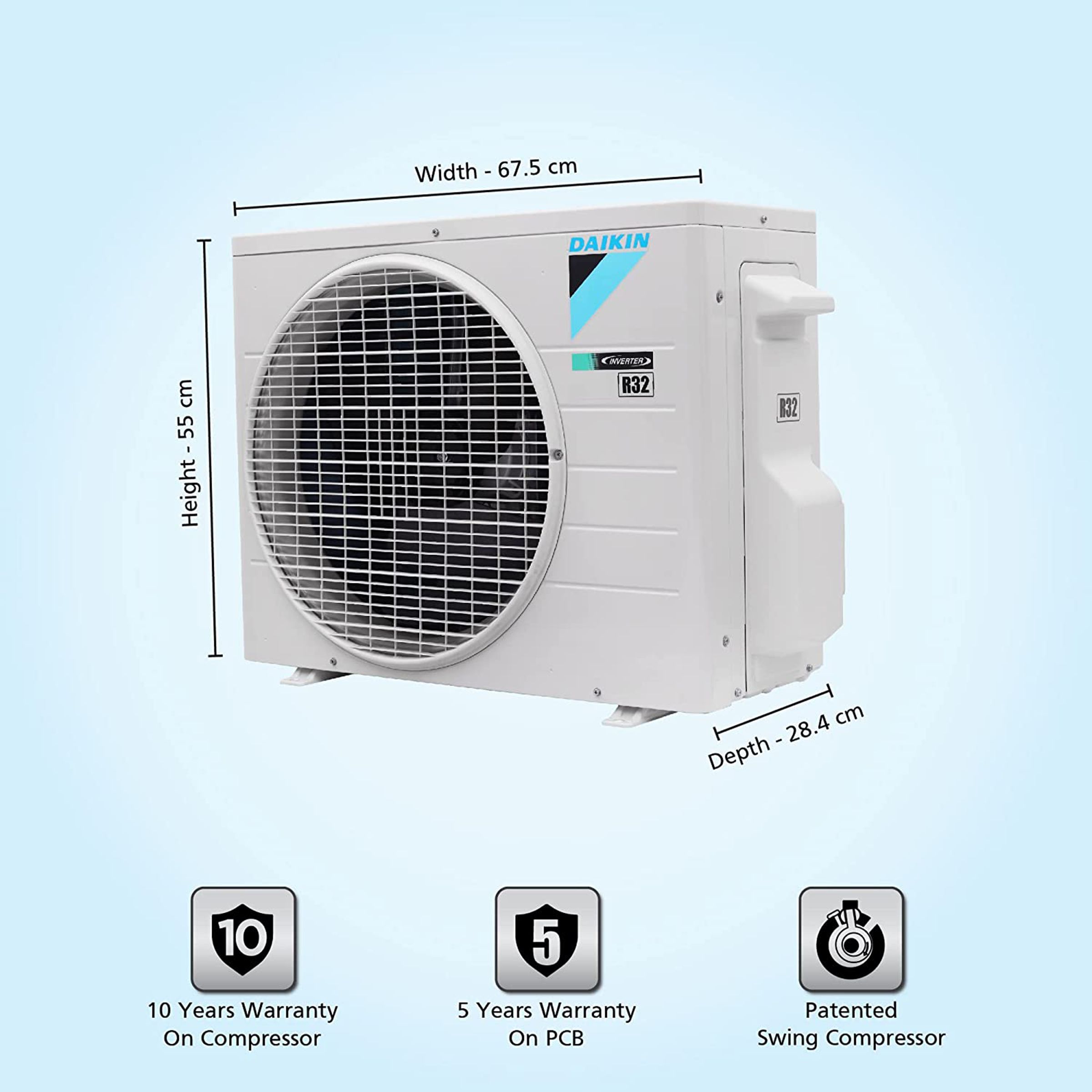 DAIKIN Streamer Discharge 1 Ton 3 Star Inverter Split AC (Copper Condenser, Air Purification Filter, FTKN35U)_9