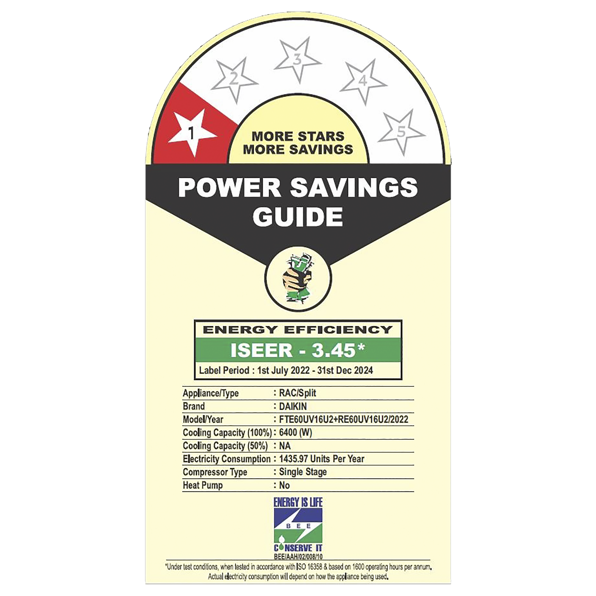 DAIKIN Standard 1.8 Ton 1 Star Split AC (Copper Condenser, Anti Bacterial Filter, FTE60U)_3