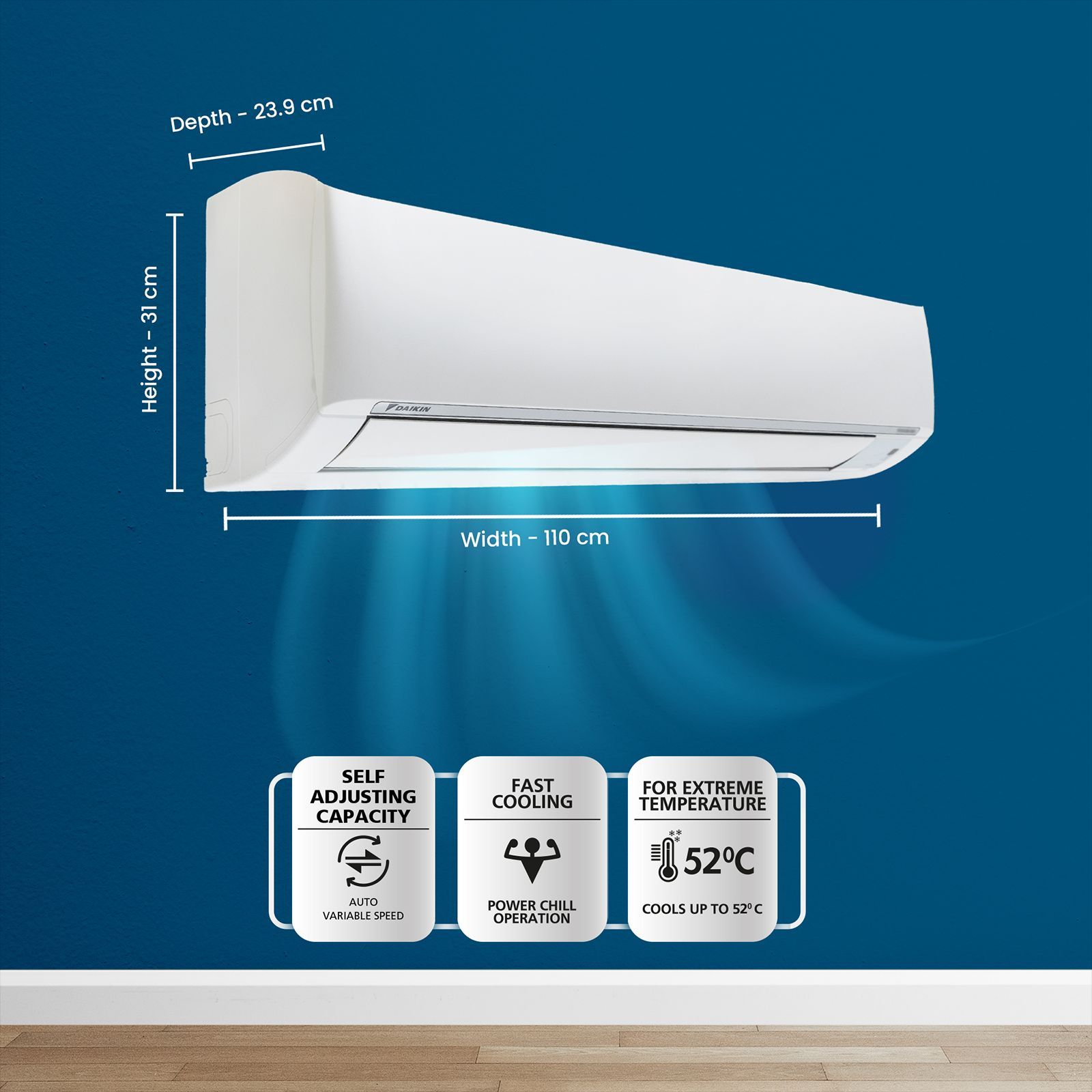 DAIKIN Standard Plus Series 2.02 Ton 3 Star Inverter Split AC (Copper Condenser, PM 2.5 Filter, FTKL71U)_6