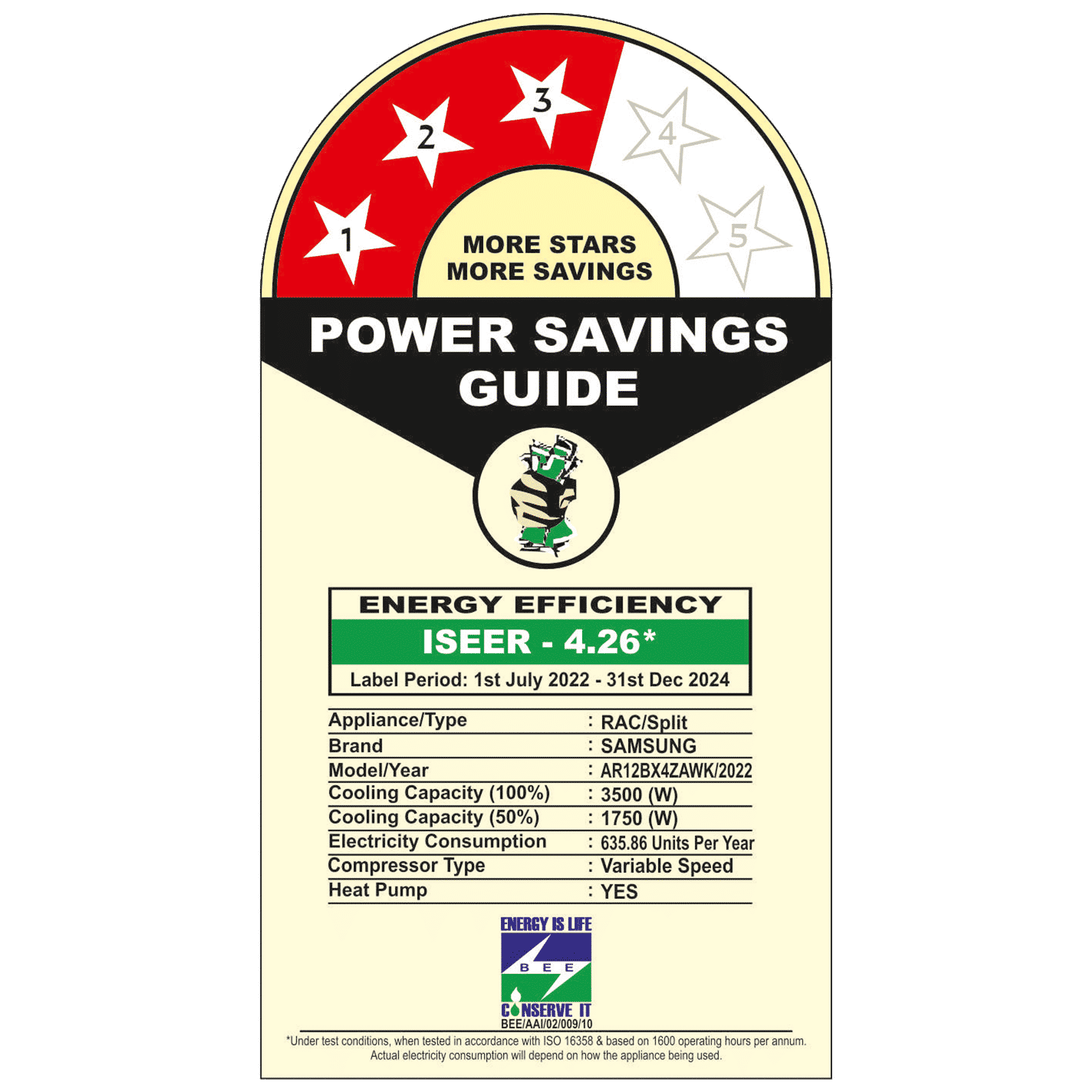 SAMSUNG Arise 5 in 1 Convertible 1 Ton 3 Star Hot & Cold Inverter Split AC with Anti Bacterial Coating (Copper Condenser, AR12BX4ZAWK)_2