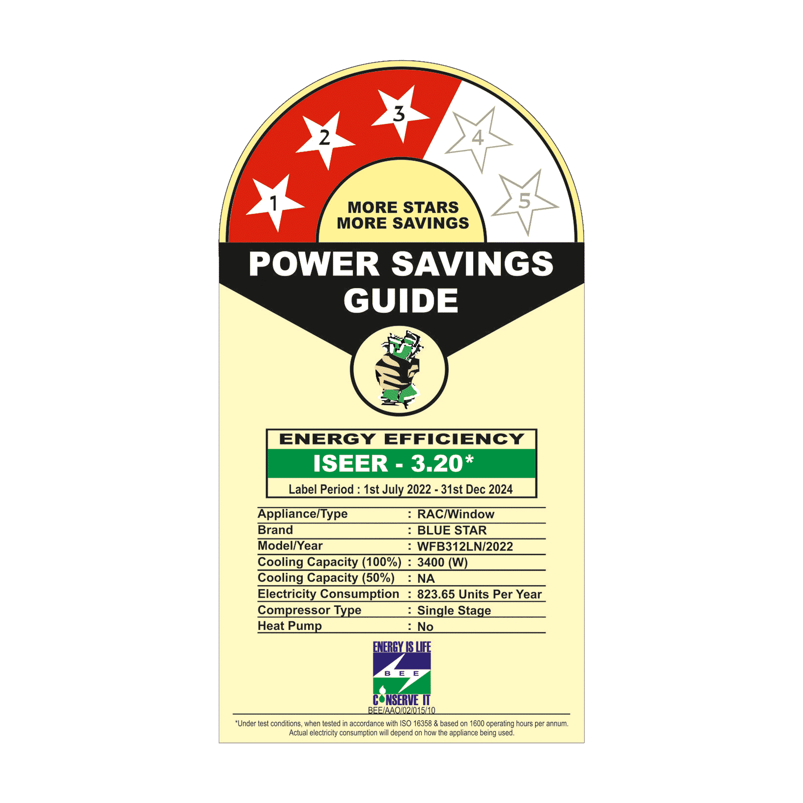 Blue Star 1 Ton 3 Star Windows AC (Copper Condenser, Dust Filter, WFB312LN)_3