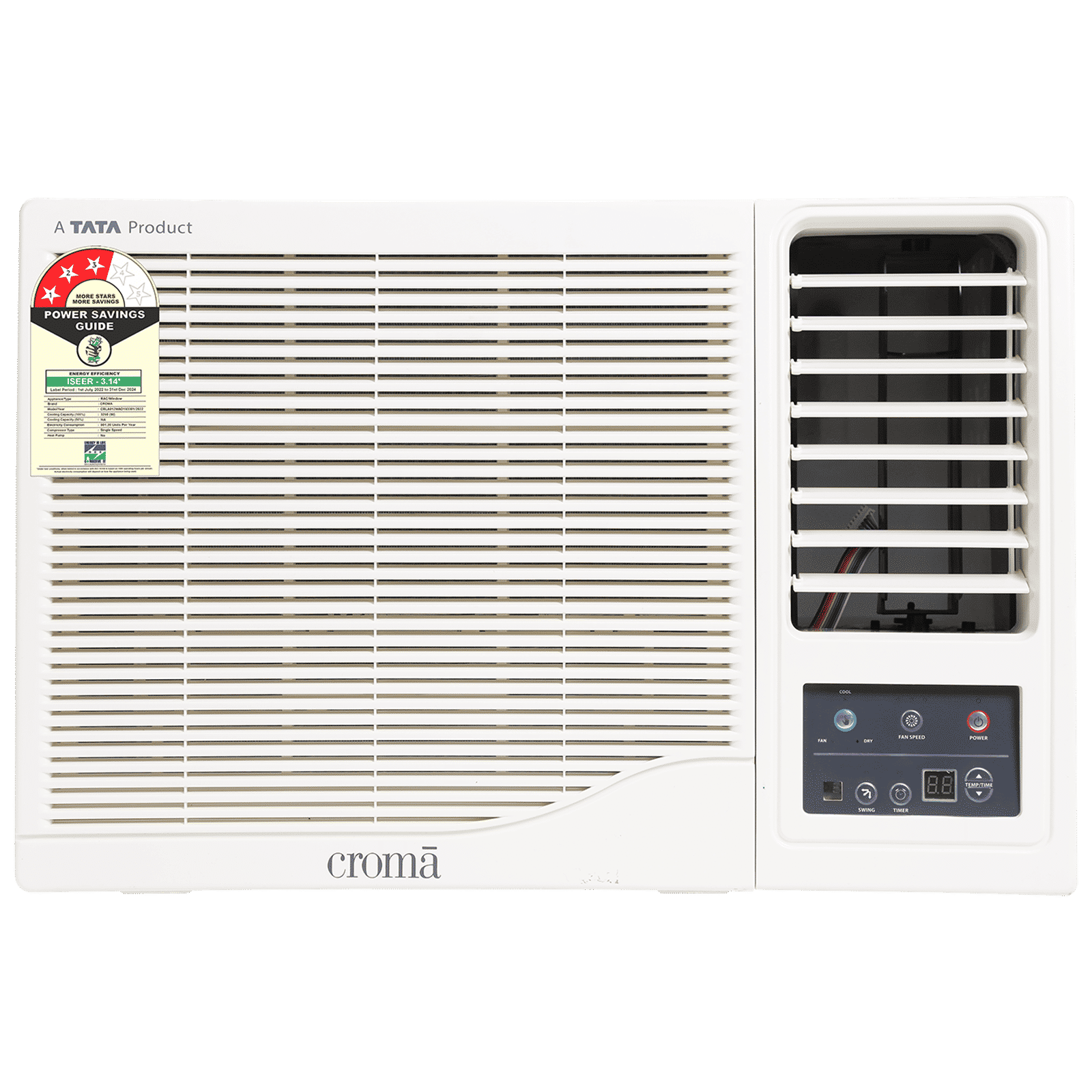 Croma 1 Ton 3 Star Fixed Speed Window AC (Copper Condenser, Dust Filter) Croma 1 Ton 3 Star Fixed Speed Window AC (Copper Condenser, Dust Filter)_1