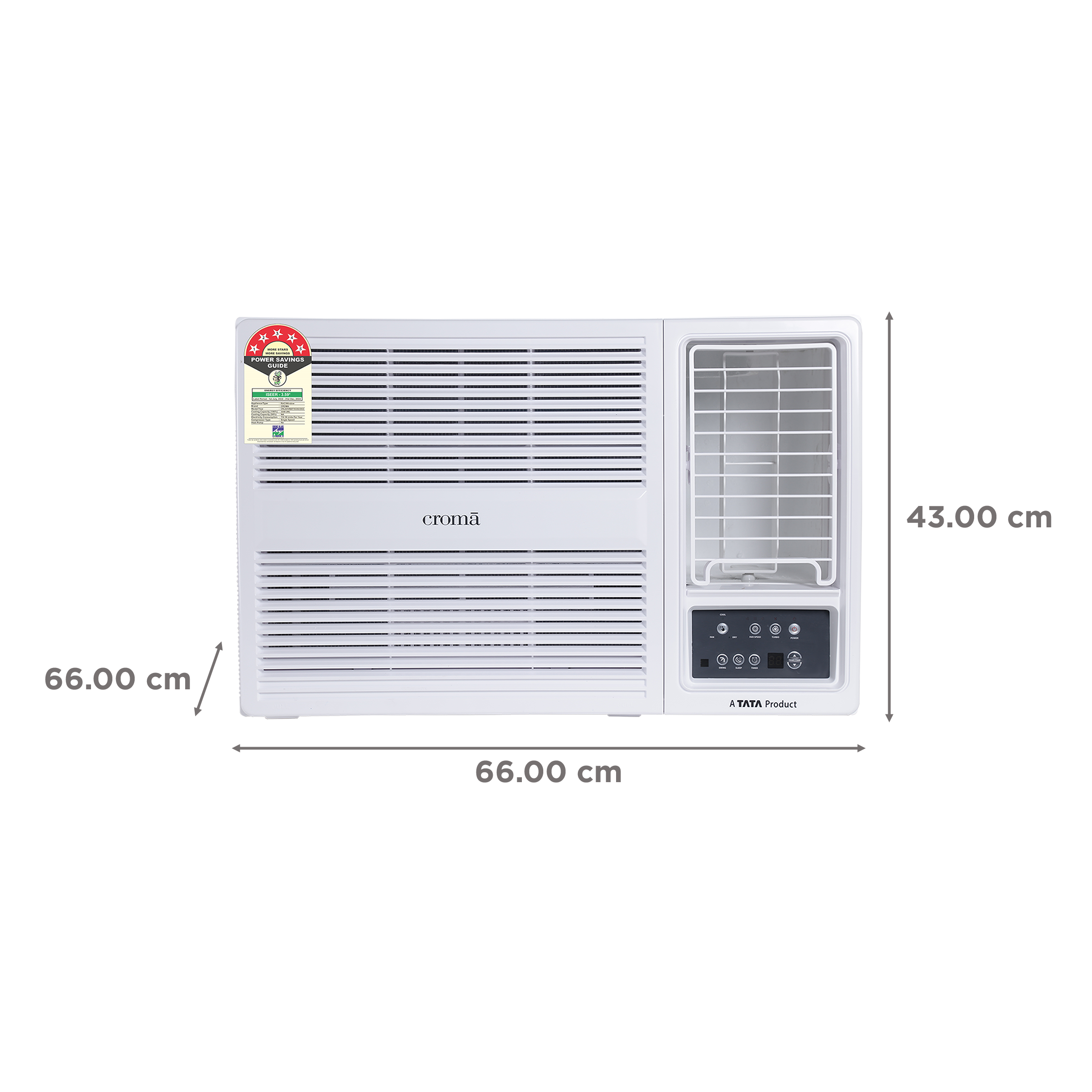 Croma 1 Ton 5 Star Window AC (Copper Condenser, Dust Filter)_3