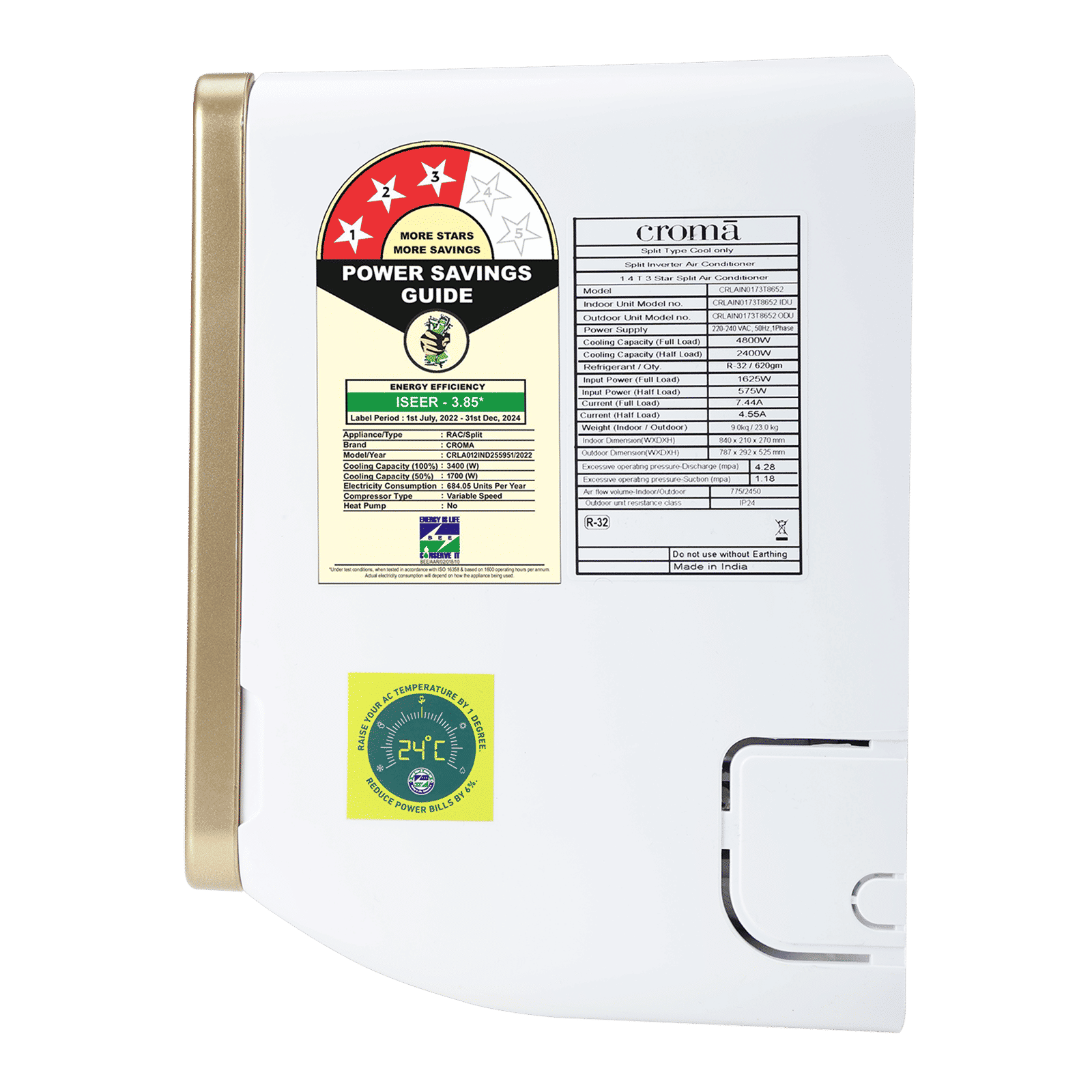 Croma 5 in 1 Convertible 1 Ton 3 Star Inverter Split AC with Anti-Dust Filter (Copper Condenser) Croma 5 in 1 Convertible 1 Ton 3 Star Inverter Split AC with Anti-Dust Filter (Copper Condenser)_10