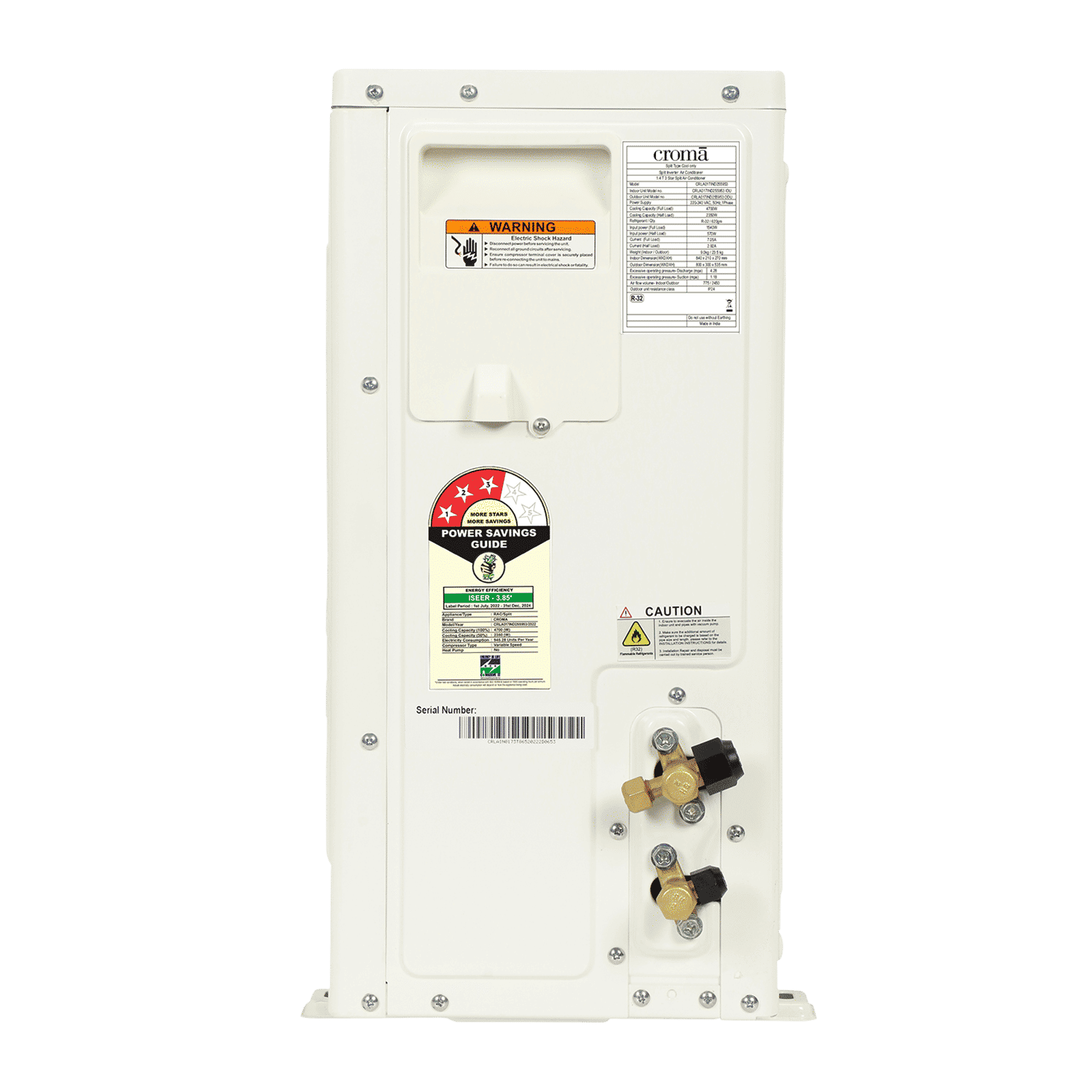 Croma 5 in 1 Convertible 1.4 Ton 3 Star Inverter Split AC with Self Diagnosis (Copper Condenser, CRLA017IND255953) Croma 5 in 1 Convertible 1.4 Ton 3 Star Inverter Split AC with Self Diagnosis (Copper Condenser, CRLA017IND255953)_12