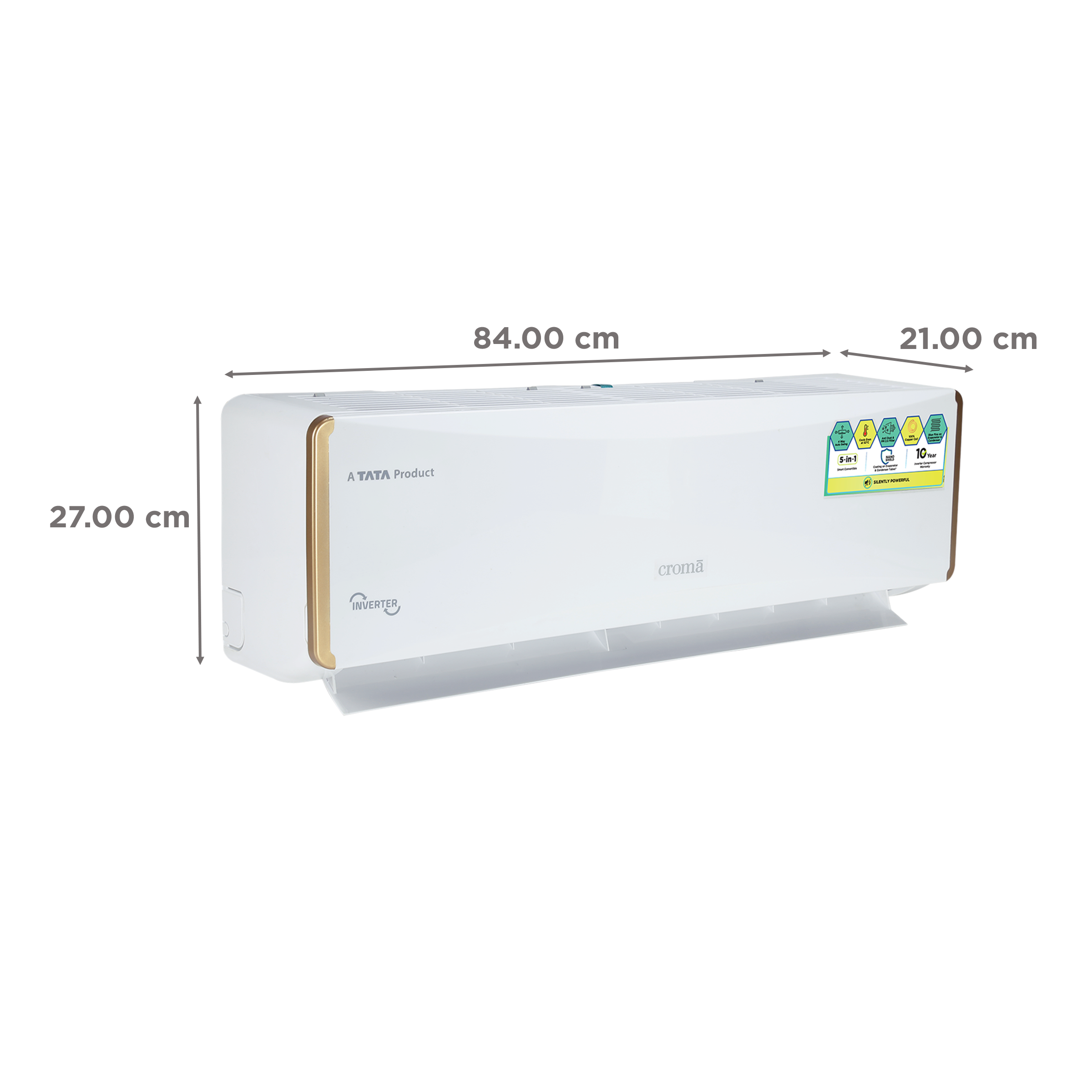 Croma 5 in 1 Convertible 1.4 Ton 3 Star Inverter Split AC with Self Diagnosis (Copper Condenser, CRLA017IND255953) Croma 5 in 1 Convertible 1.4 Ton 3 Star Inverter Split AC with Self Diagnosis (Copper Condenser, CRLA017IND255953)_2