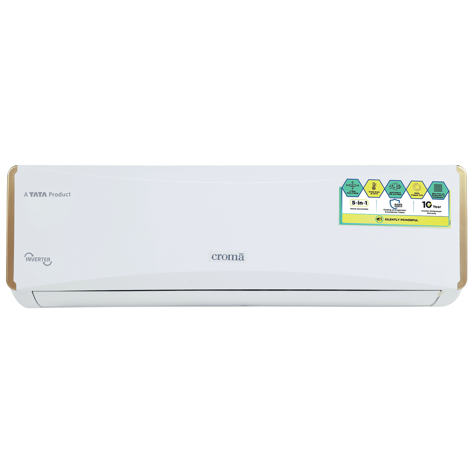 Croma 5 in 1 Convertible 1.5 Ton 5 Star Inverter Split AC with Self Diagnosis (Copper Condenser, CRLA018INF255954)_1