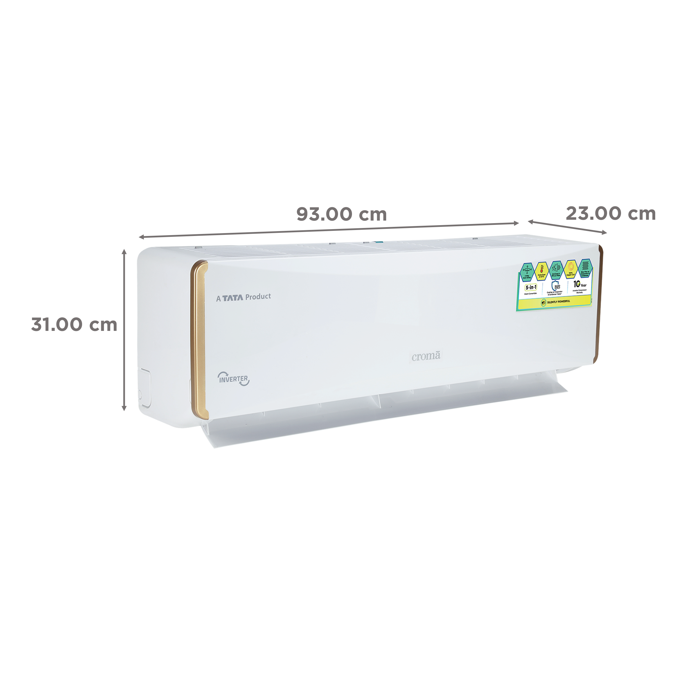 Croma 5 in 1 Convertible 1.5 Ton 5 Star Inverter Split AC with Self Diagnosis (Copper Condenser, CRLA018INF255954)_4