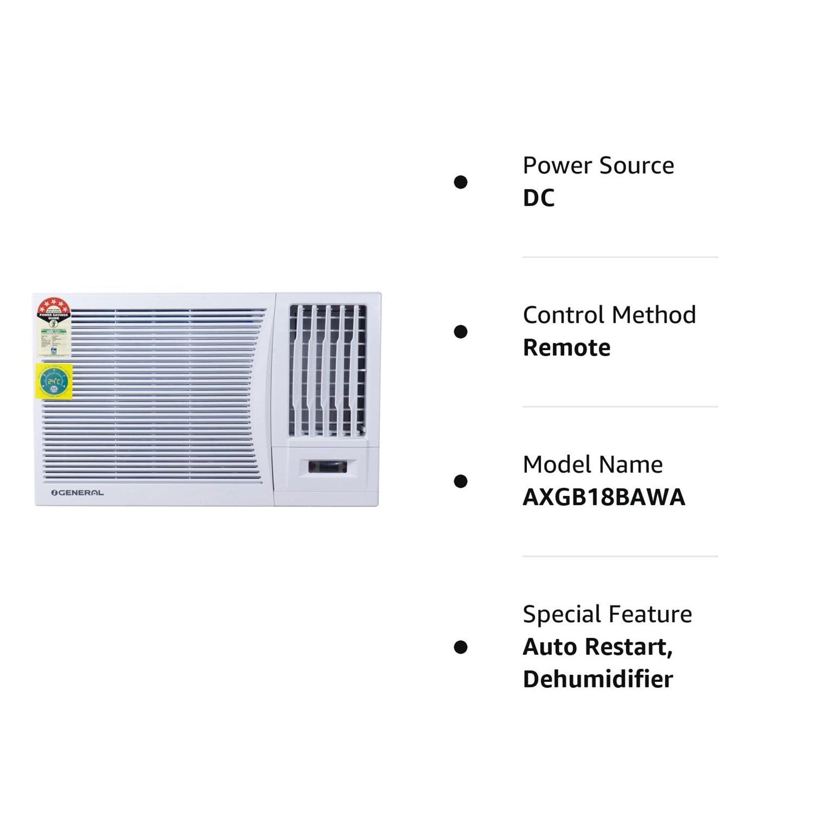 O GENERAL 1.5 Ton 4 Star Window AC (Copper Condenser, Catechin Filter, AXGB18BAWA-B)_8