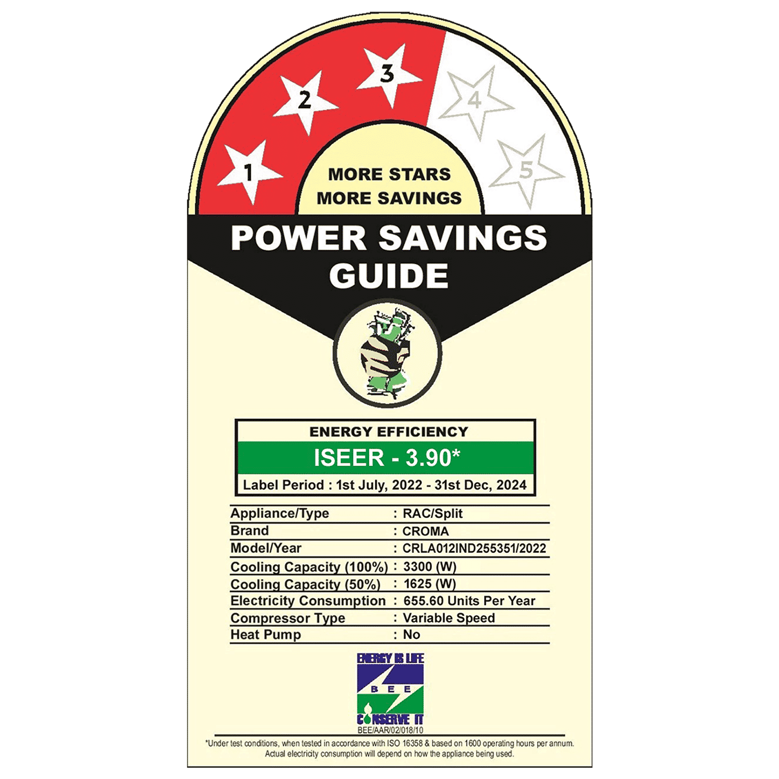 Croma 5 in 1 Convertible 1 Ton 3 Star Inverter Split AC with Self Diagnosis (Copper Condenser, CRLA012IND255351)_3