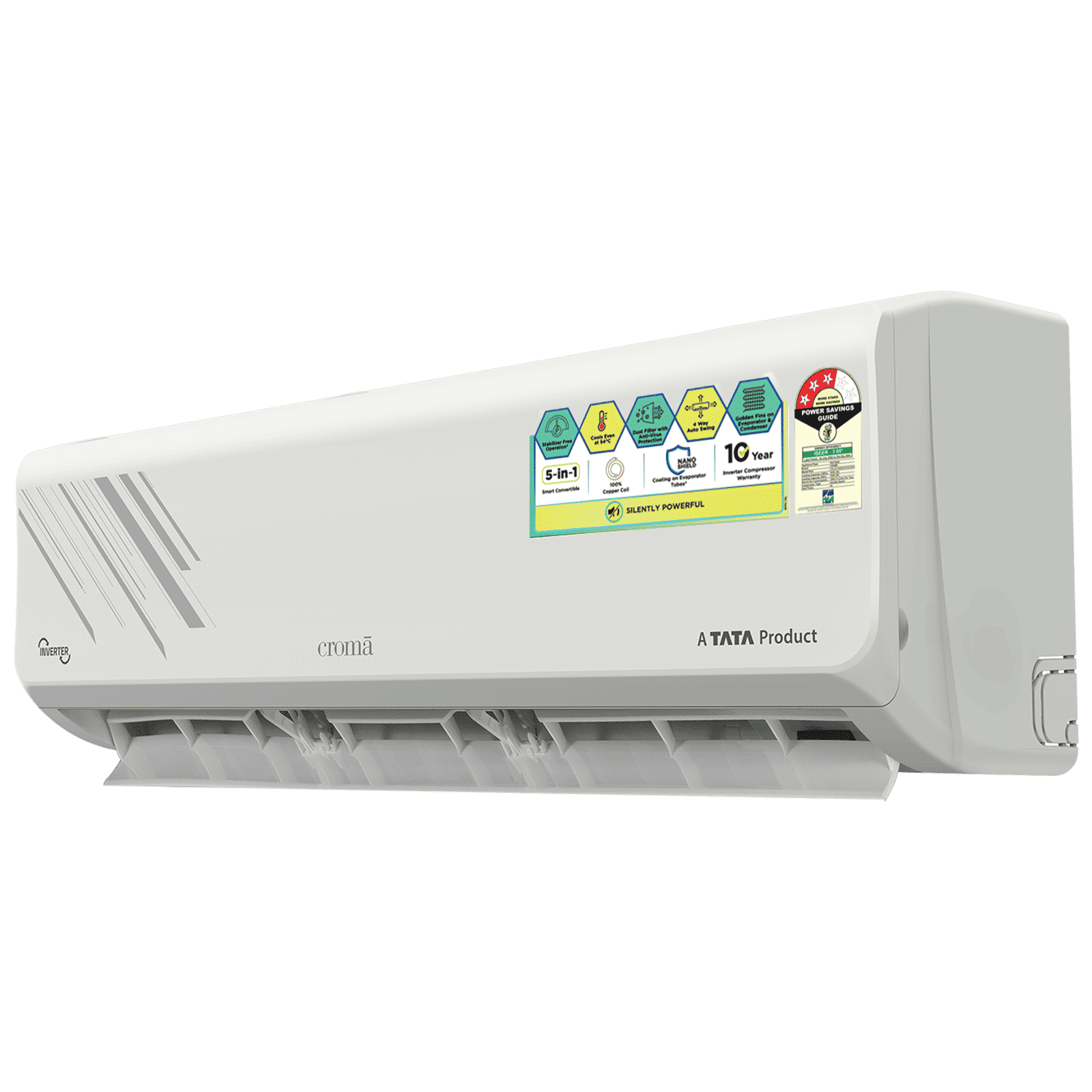 Croma 5 in 1 Convertible 1.5 Ton 3 Star Inverter Split AC with Self Diagnosis (Copper Condenser, CRLA018IND255352)_8