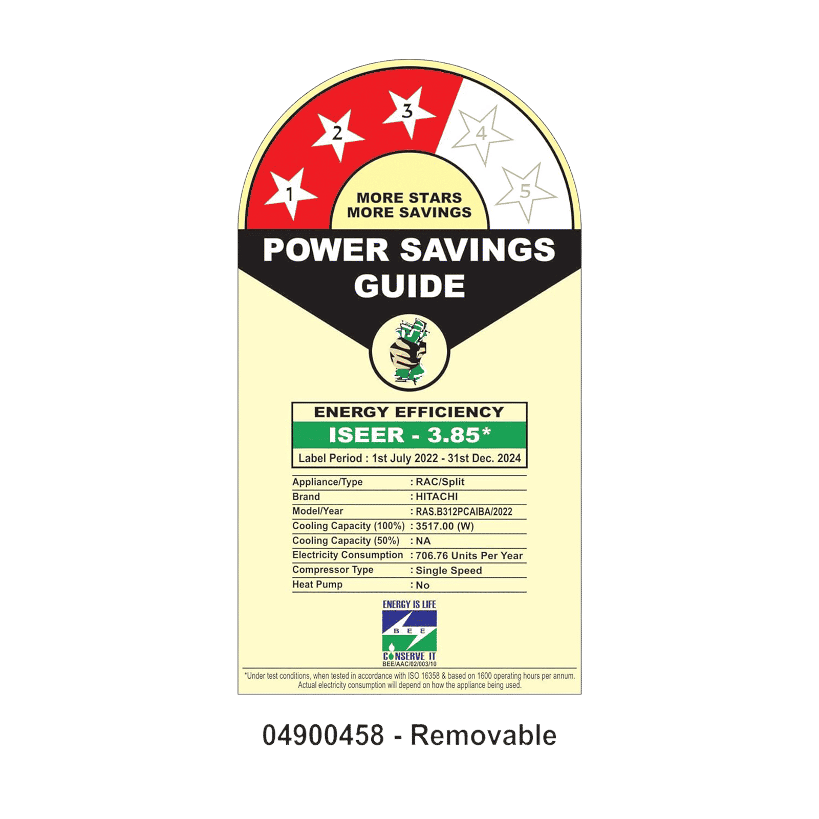 HITACHI Senpai 3200FL 1 Ton 3 Star Split AC (Copper Condenser, Superfine Mesh Filter, RAS.B312PCAIBA)_3