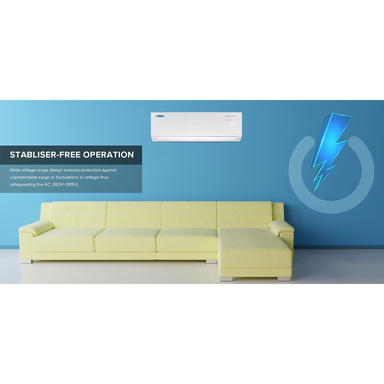 Blue Star 5 in 1 Convertible 1.2 Ton 3 Star Inverter Split AC with Dust Filter ( Copper Condenser, IA315YNU)_16