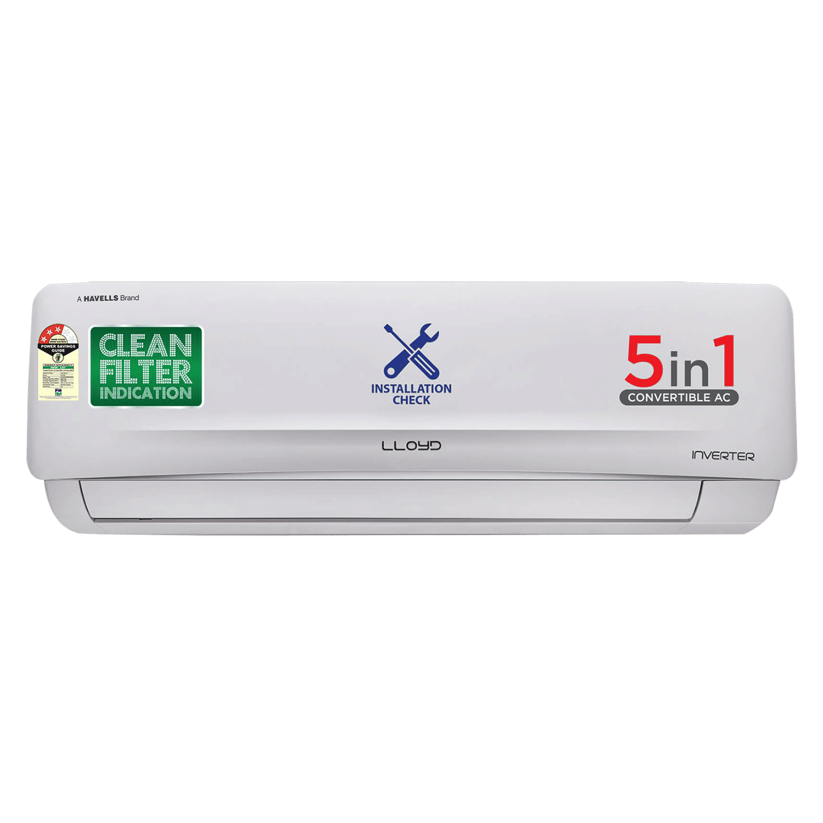 LLOYD 5 in 1 Convertible 2 Ton 3 Star Inverter Split Smart AC with Blow Function ( Copper Condenser, GLS24I3FWSEV)_1