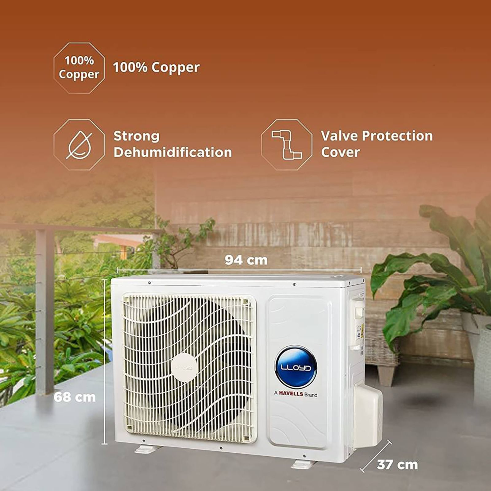 LLOYD 5 In 1 Convertible 1 Ton 5 Star Inverter Split AC with Strong Dehumidifier ( Copper Condenser, GLS12I5FWRBV)_9