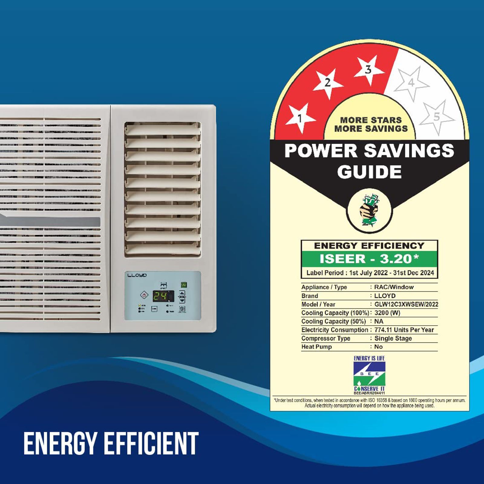 LLOYD 1 Ton 3 Star Window AC ( Copper Condenser, GLW12C3XWSEW)_5