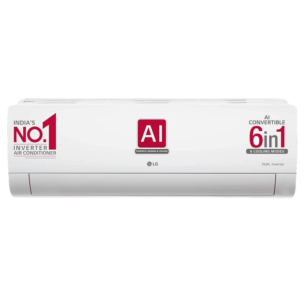 LG 6 in 1 Convertible 2 Ton 3 Star AI Dual Inverter Split AC with 4-Way Swing (Copper Condenser, RS-Q24ENXE)_1