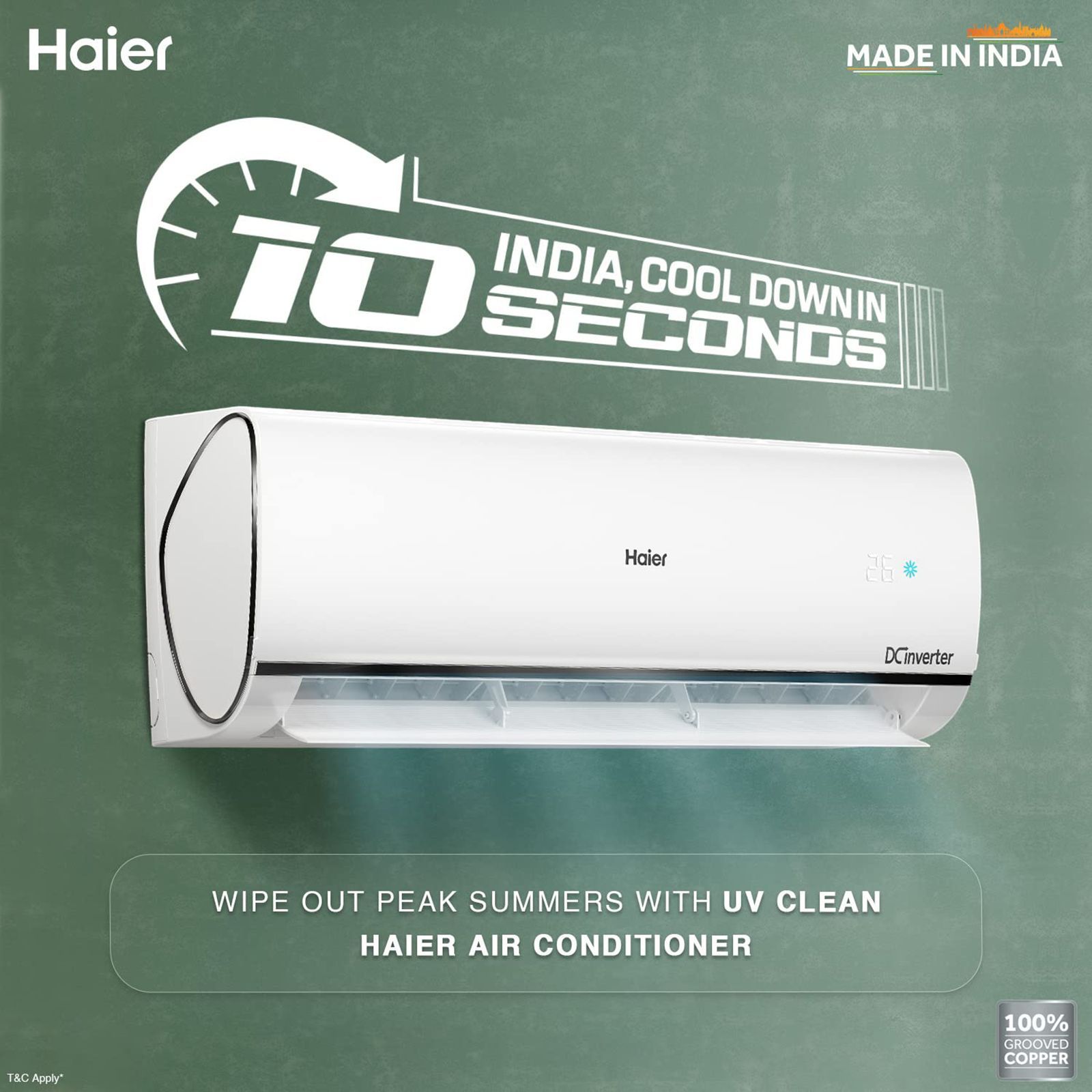 Haier UV Heavy Duty Pro 7 in 1 Convertible 1.6 Ton 5 Star Inverter Split Smart AC with Micro Anti Bacterial Filter (Copper Condenser, HSU19U-PYFC5BE)_8
