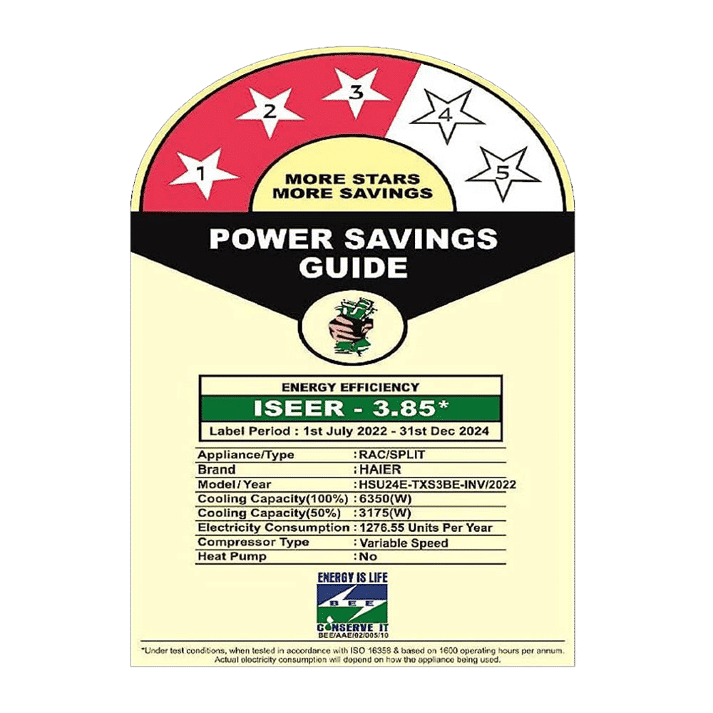 Haier Elegante Heavy Duty 2 Ton 3 Star Inverter Split AC (Copper Condenser, Micro Anti Bacterial Filter, HSU24E-TXS3BE)_3
