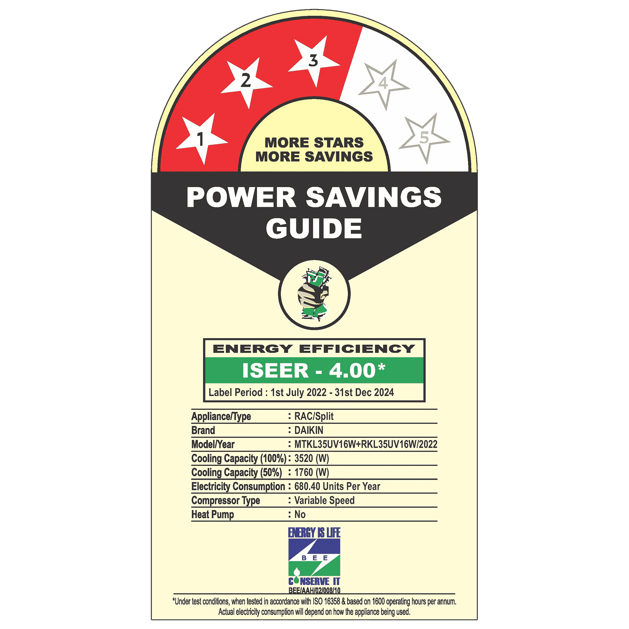 DAIKIN Standard Plus 1 Ton 3 Star Inverter Split AC (Copper Condenser, PM 2.5 Filter, MTKL35U)_3