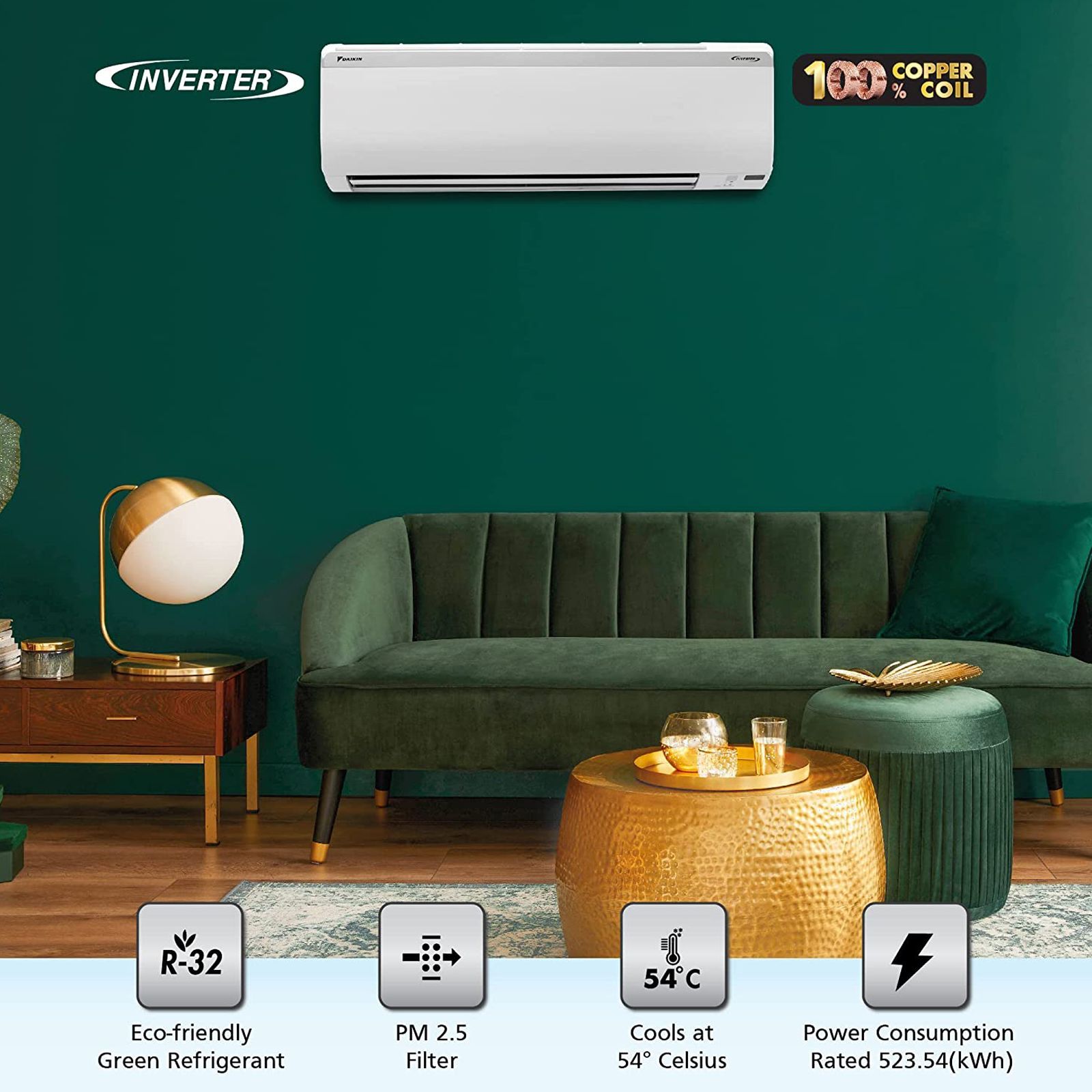 DAIKIN Standard 1 Ton 5 Star Inverter Split AC (Copper Condenser, PM 2.5 Filter, MTKM35U)_9