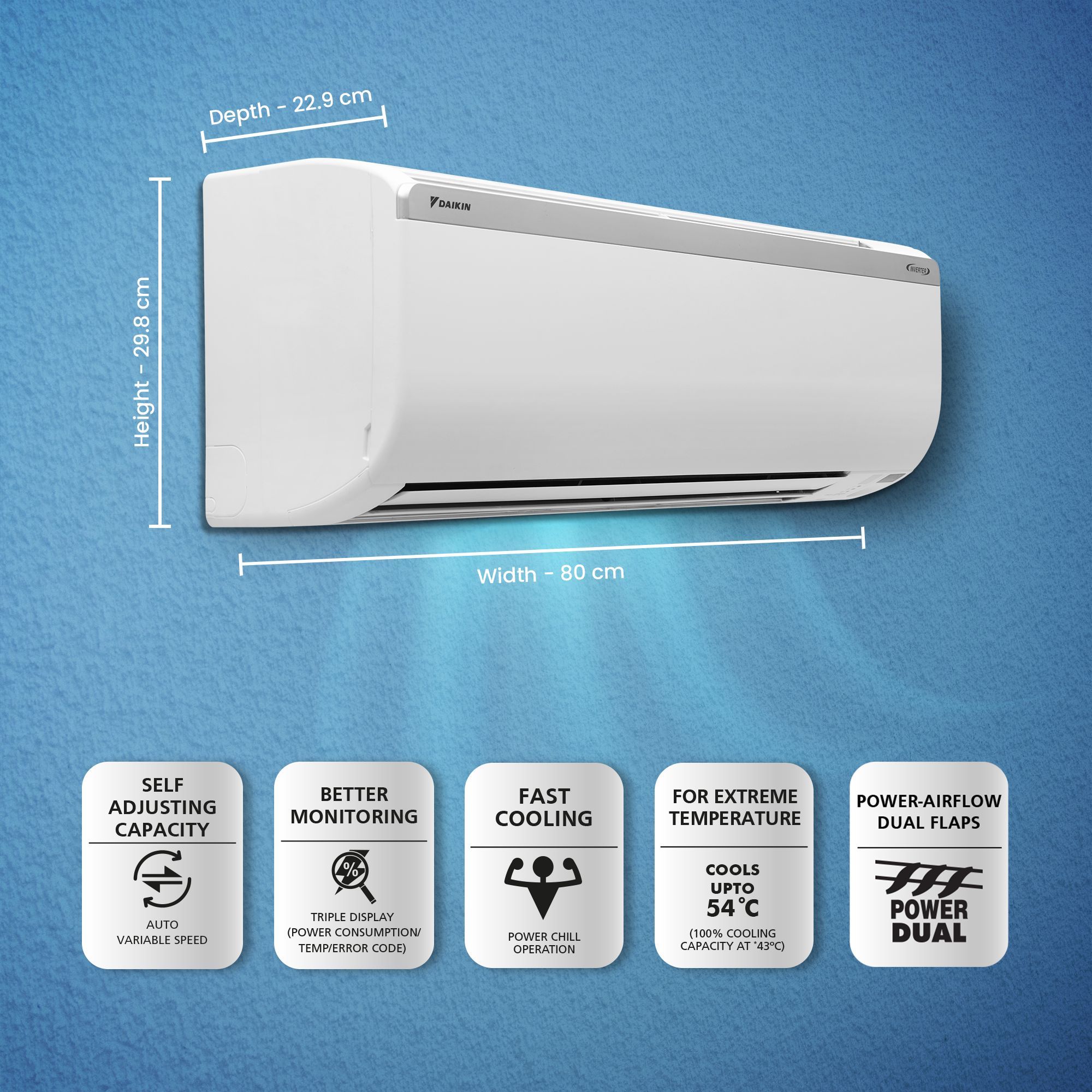 DAIKIN Standard 1.5 Ton 5 Star Inverter Split AC (Copper Condenser, Dust Filter, MTKM50U) DAIKIN Standard 1.5 Ton 5 Star Inverter Split AC (Copper Condenser, Dust Filter, MTKM50U)_4