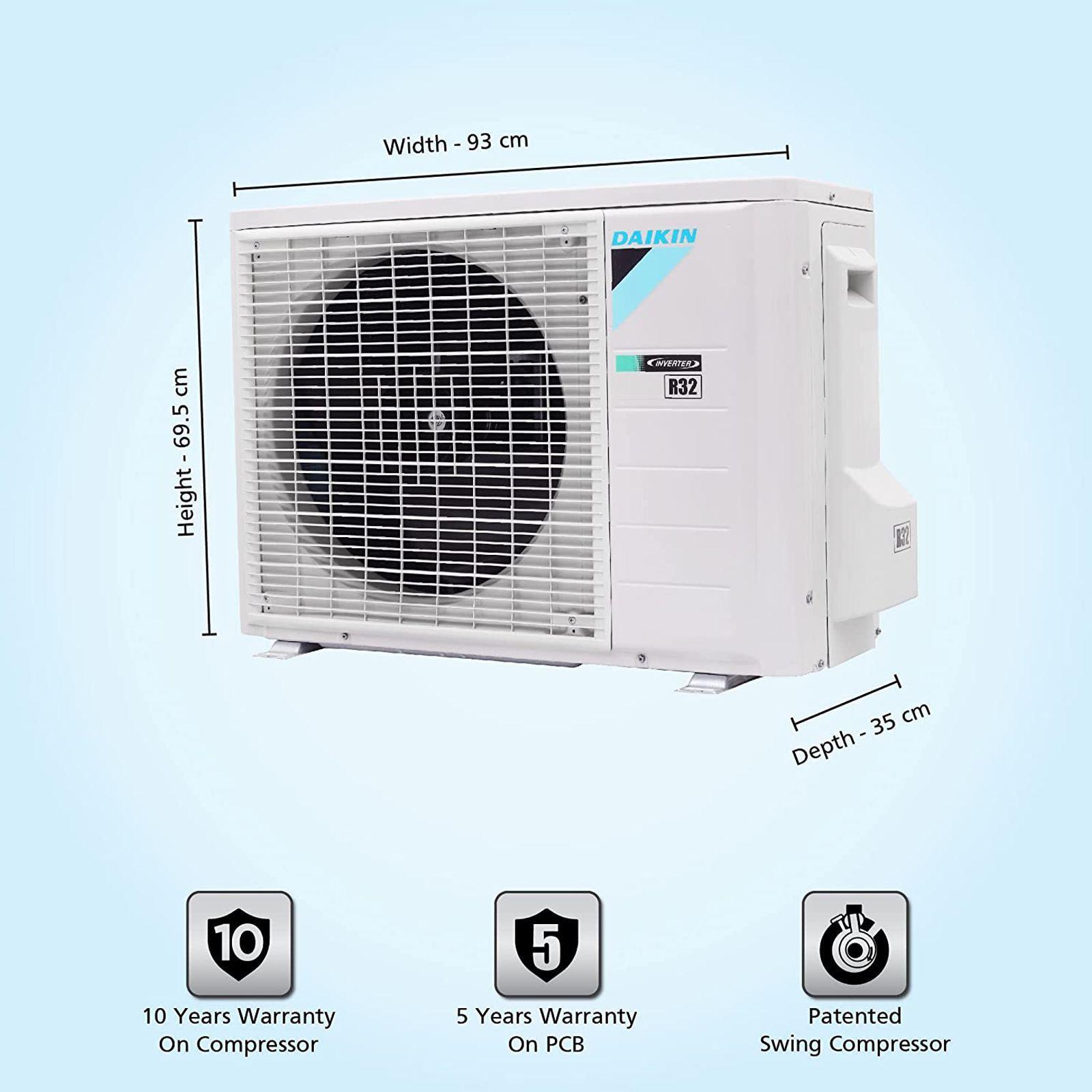 DAIKIN Standard 1.8 Ton 5 Star Inverter Split AC (Copper Condenser, PM 2.5 Filter, MTKM60U) DAIKIN Standard 1.8 Ton 5 Star Inverter Split AC (Copper Condenser, PM 2.5 Filter, MTKM60U)_11