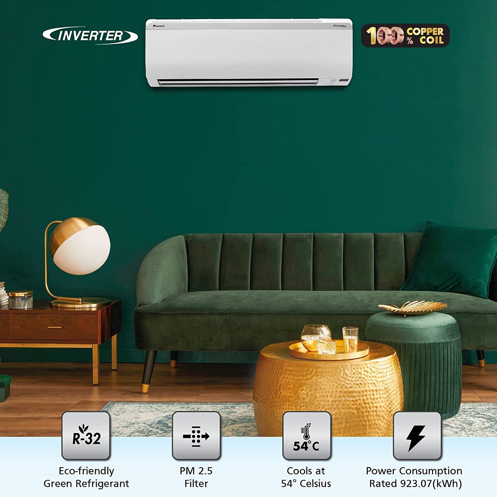 DAIKIN Standard 1.8 Ton 5 Star Inverter Split AC (Copper Condenser, PM 2.5 Filter, MTKM60U) DAIKIN Standard 1.8 Ton 5 Star Inverter Split AC (Copper Condenser, PM 2.5 Filter, MTKM60U)_12