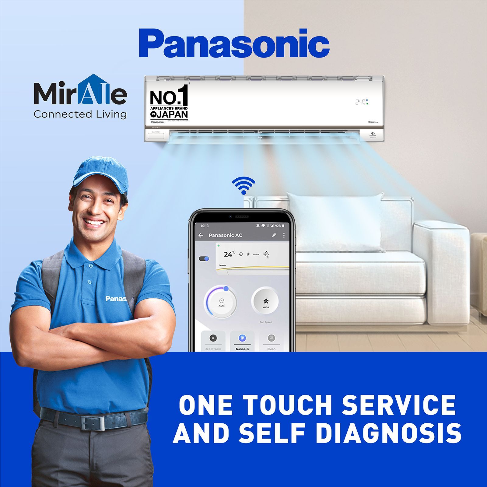 Panasonic 7 in 1 Convertible 1 Ton 5 Star Inverter Split Smart AC with Amazon Alexa and Google Assistant Support (Copper Condenser, CS/CU-HU12ZKYF) Panasonic 7 in 1 Convertible 1 Ton 5 Star Inverter Split Smart AC with Amazon Alexa and Google Assistant Support (Copper Condenser, CS/CU-HU12ZKYF)_11