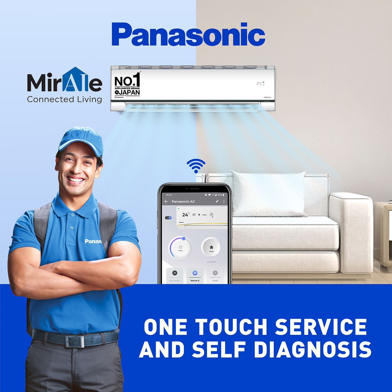 Panasonic 7 in 1 Convertible 1 Ton 5 Star Inverter Split Smart AC with Amazon Alexa and Google Assistant Support (Copper Condenser, CS/CU-XU12ZKYF)_10