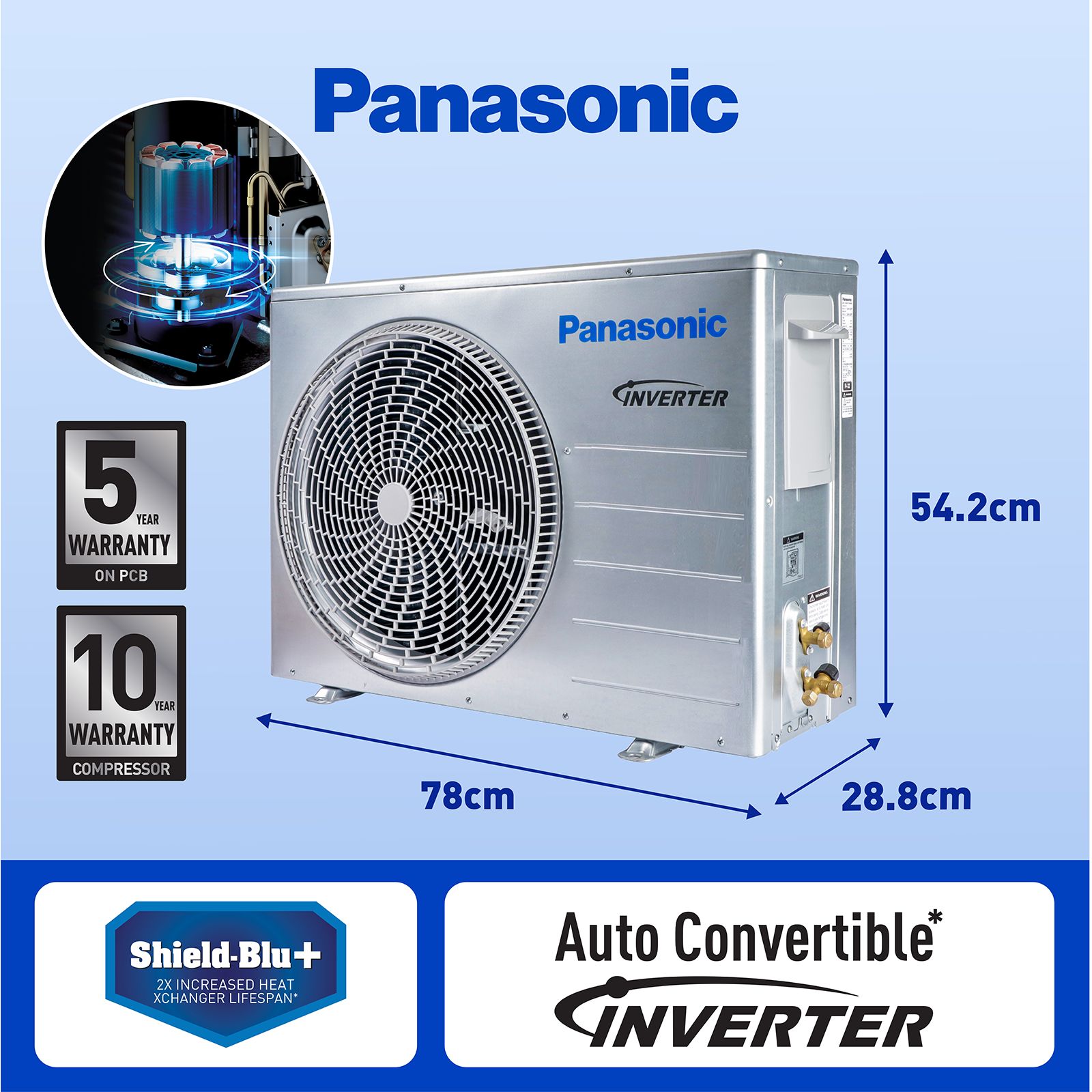 Panasonic 7 in 1 Convertible 1.5 Ton 5 Star Inverter Split Smart AC with Amazon Alexa and Google Assistant Support (Copper Condenser, CS/CU-XU18ZKYF) Panasonic 7 in 1 Convertible 1.5 Ton 5 Star Inverter Split Smart AC with Amazon Alexa and Google Assistant Support (Copper Condenser, CS/CU-XU18ZKYF)_12