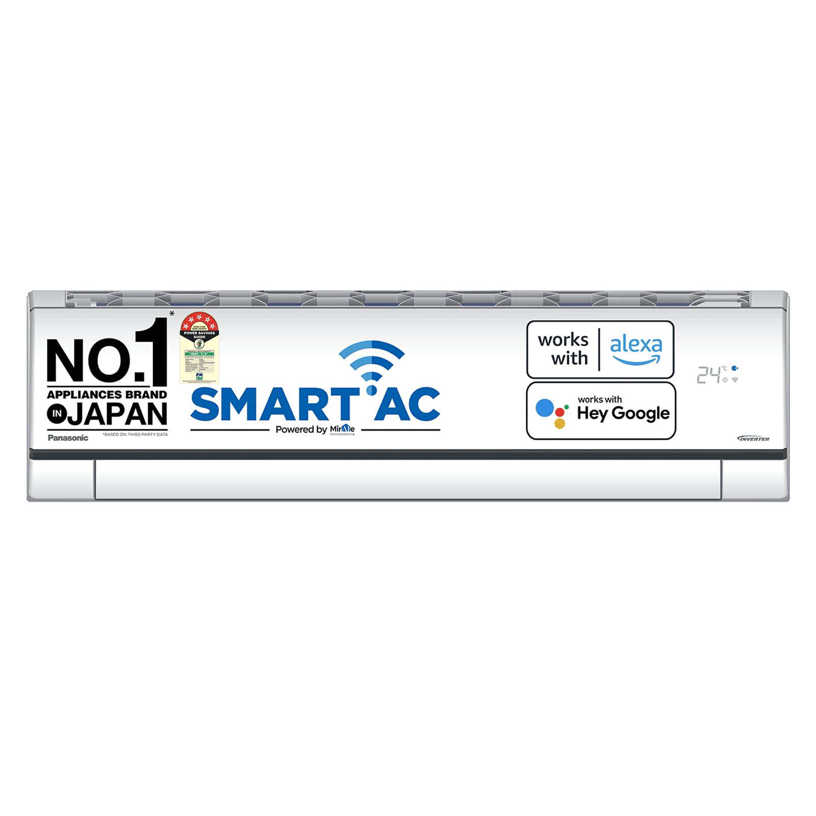 Panasonic 7 in 1 Convertible 1 Ton 5 Star Inverter Split Smart AC with Amazon Alexa and Google Assistant Support (Copper Condenser, CS/CU-AU12ZKY5F) Panasonic 7 in 1 Convertible 1 Ton 5 Star Inverter Split Smart AC with Amazon Alexa and Google Assistant Support (Copper Condenser, CS/CU-AU12ZKY5F)_1