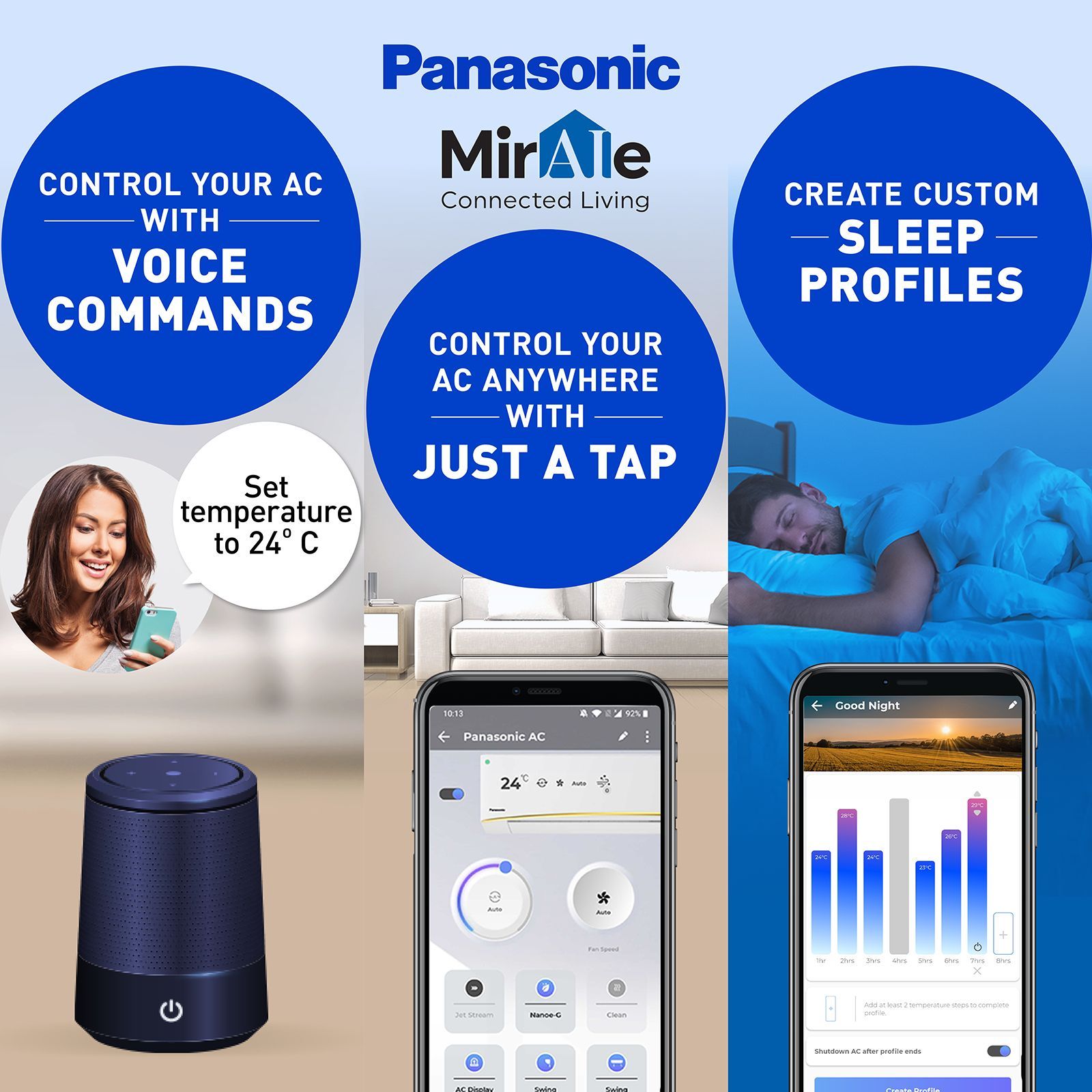 Panasonic 7 in 1 Convertible 1 Ton 5 Star Inverter Split Smart AC with Amazon Alexa and Google Assistant Support (Copper Condenser, CS/CU-AU12ZKY5F) Panasonic 7 in 1 Convertible 1 Ton 5 Star Inverter Split Smart AC with Amazon Alexa and Google Assistant Support (Copper Condenser, CS/CU-AU12ZKY5F)_8