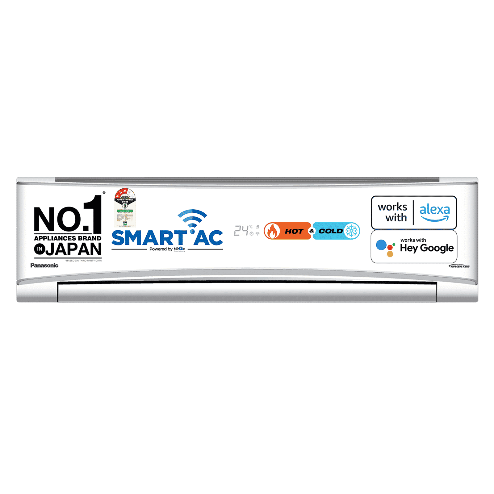 Panasonic 7 in 1 Convertible 2 Ton 3 Star Hot & Cold Inverter Split Smart AC with Google Assistant Support (Copper Condenser, CS/CU-KZ24ZKYF)_1