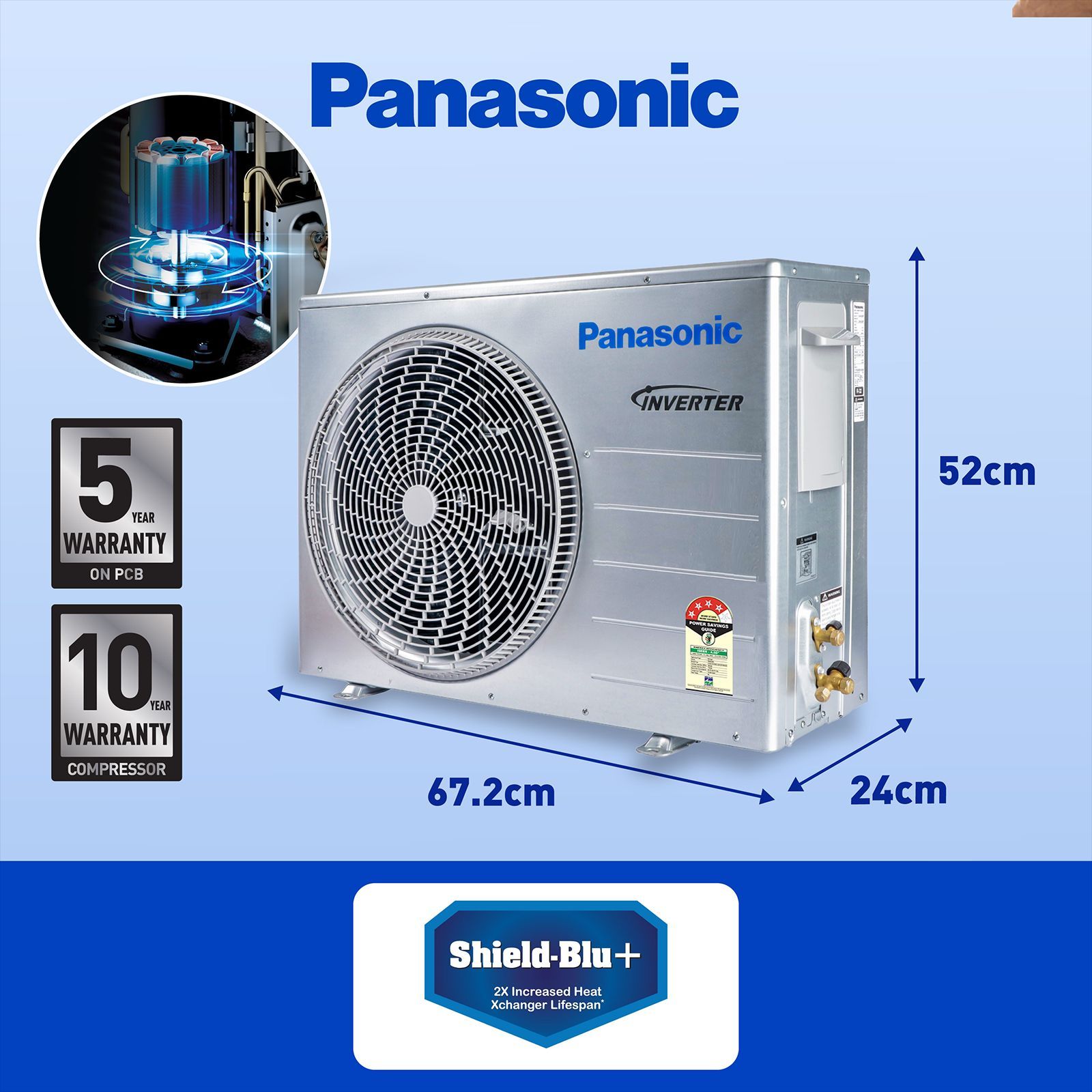 Panasonic 7 in 1 Convertible 1 Ton 3 Star Inverter Split AC (Copper Condenser, Ag Clean Plus Filter, CS/CU-KU12ZKYF1)_10