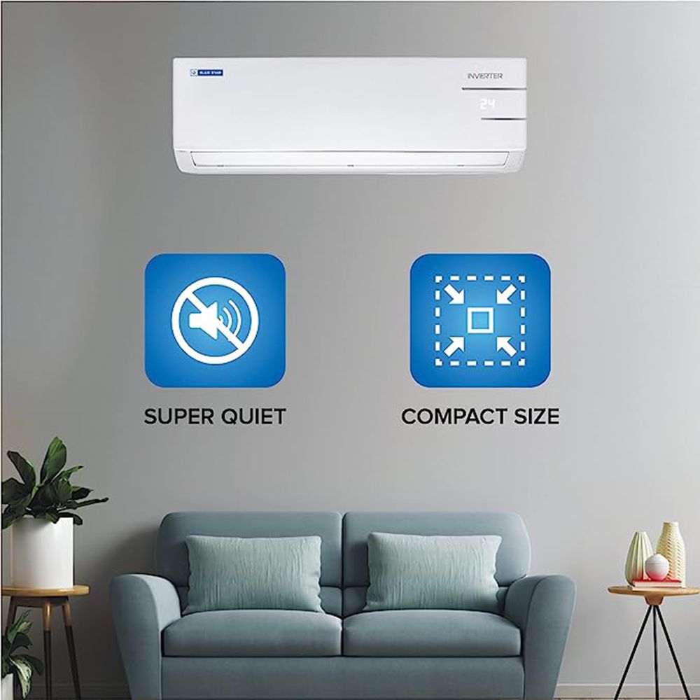 Blue Star 4 in 1 Convertible 1.5 Ton 3 Star Inverter Split AC with Dust Filter (Copper Condenser, IB318YKU) Blue Star 4 in 1 Convertible 1.5 Ton 3 Star Inverter Split AC with Dust Filter (Copper Condenser, IB318YKU)_11