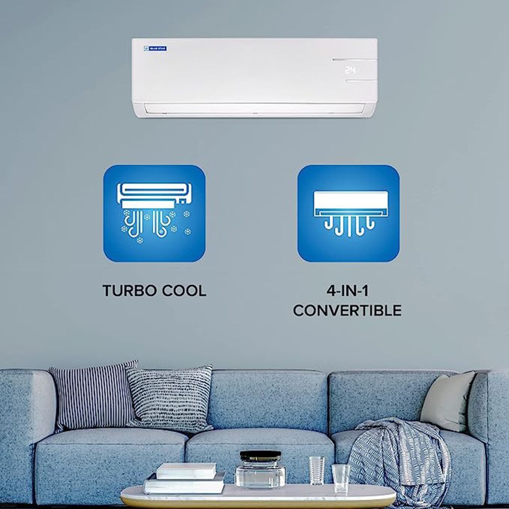 Blue Star 4 In 1 Convertible 1 Ton 3 Star Inverter Split AC with Self Diagnosis (Copper Condenser, IA312YNU) Blue Star 4 In 1 Convertible 1 Ton 3 Star Inverter Split AC with Self Diagnosis (Copper Condenser, IA312YNU)_12