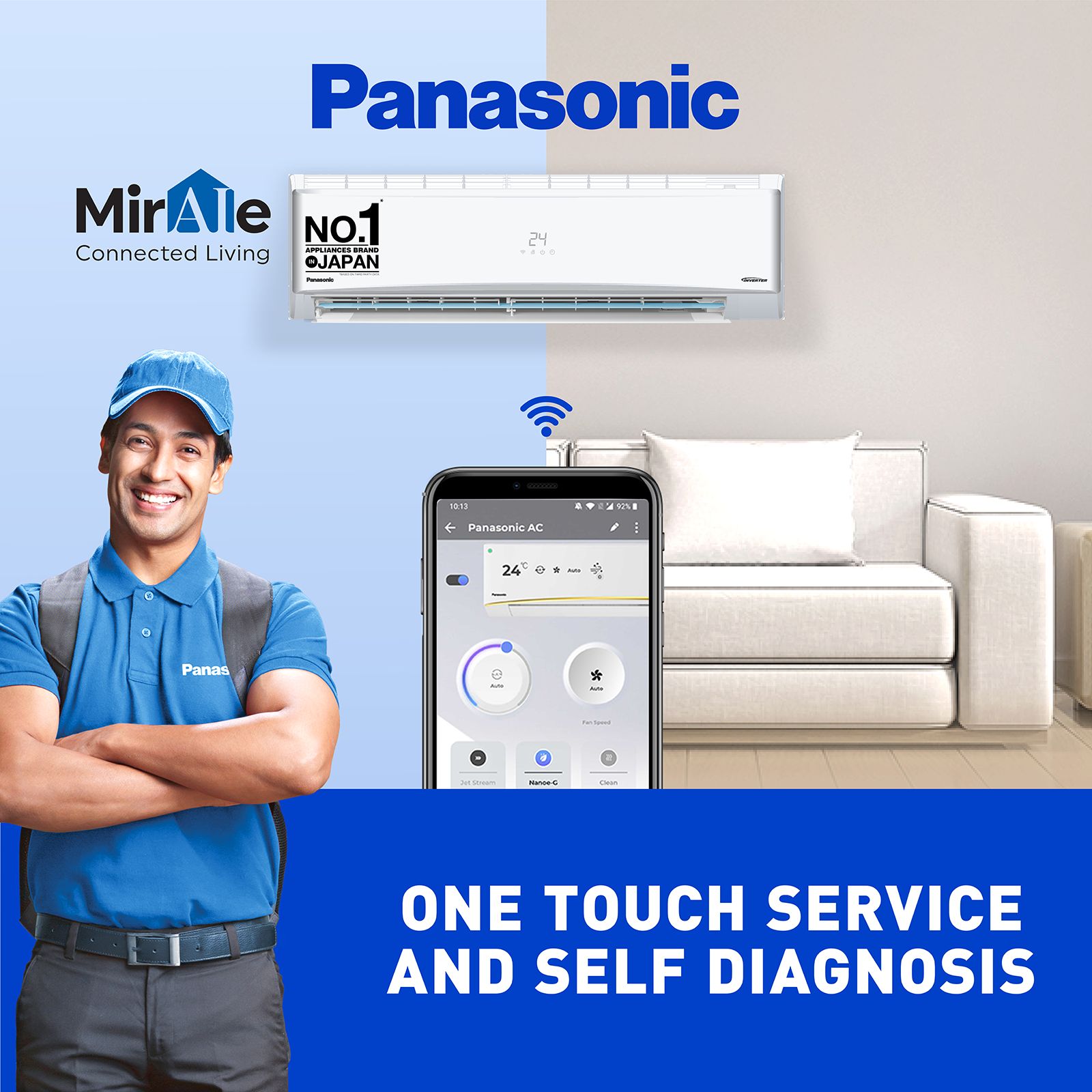 Panasonic 7 in 1 Convertible 2.2 Ton 4 Star Inverter Split Smart AC with Amazon Alexa and Google Assistant Support (Copper Condenser, CS/CU-QU26ZKYF) Panasonic 7 in 1 Convertible 2.2 Ton 4 Star Inverter Split Smart AC with Amazon Alexa and Google Assistant Support (Copper Condenser, CS/CU-QU26ZKYF)_10