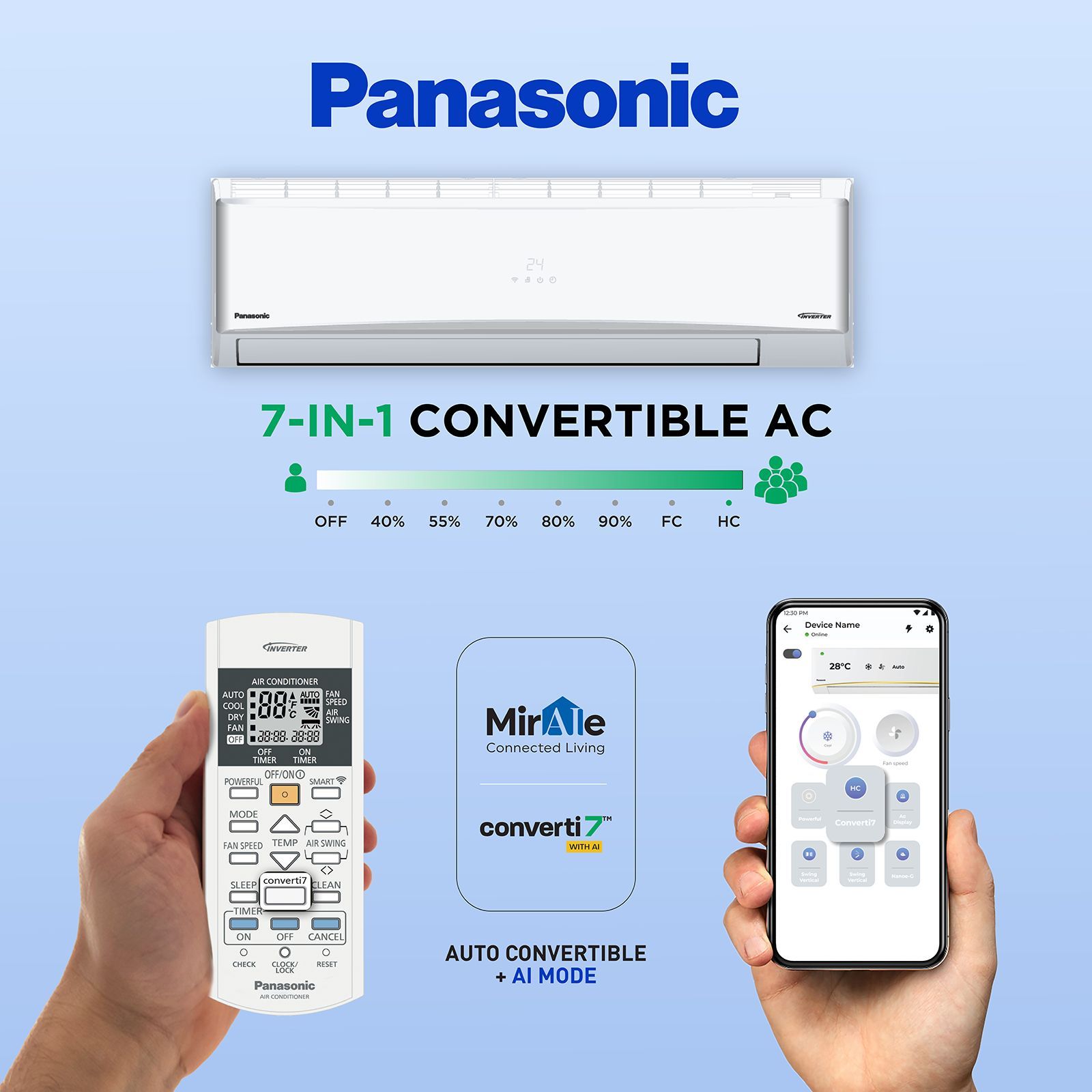 Panasonic 7 in 1 Convertible 2.2 Ton 4 Star Inverter Split Smart AC with Amazon Alexa and Google Assistant Support (Copper Condenser, CS/CU-QU26ZKYF) Panasonic 7 in 1 Convertible 2.2 Ton 4 Star Inverter Split Smart AC with Amazon Alexa and Google Assistant Support (Copper Condenser, CS/CU-QU26ZKYF)_11
