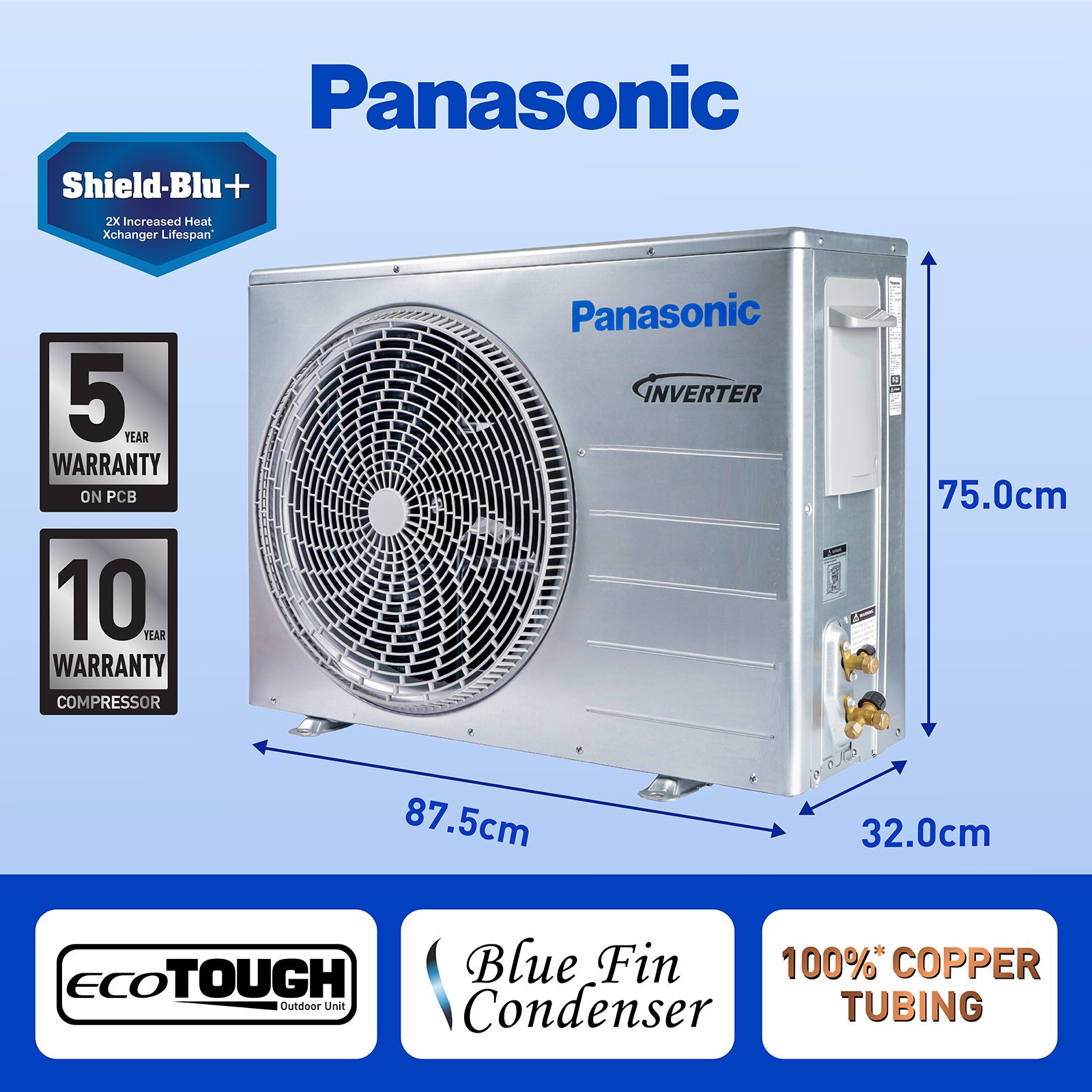 Panasonic 7 in 1 Convertible 2.2 Ton 4 Star Inverter Split Smart AC with Amazon Alexa and Google Assistant Support (Copper Condenser, CS/CU-QU26ZKYF) Panasonic 7 in 1 Convertible 2.2 Ton 4 Star Inverter Split Smart AC with Amazon Alexa and Google Assistant Support (Copper Condenser, CS/CU-QU26ZKYF)_12
