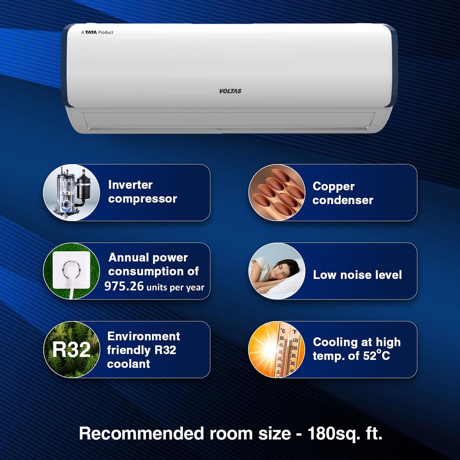 VOLTAS 183V Vectra Pearl Marvel 4 in 1 Convertible 1.5 Ton 3 Star Inverter AC with Anti-Dust Filter ( Copper Condenser, 4503569)_4