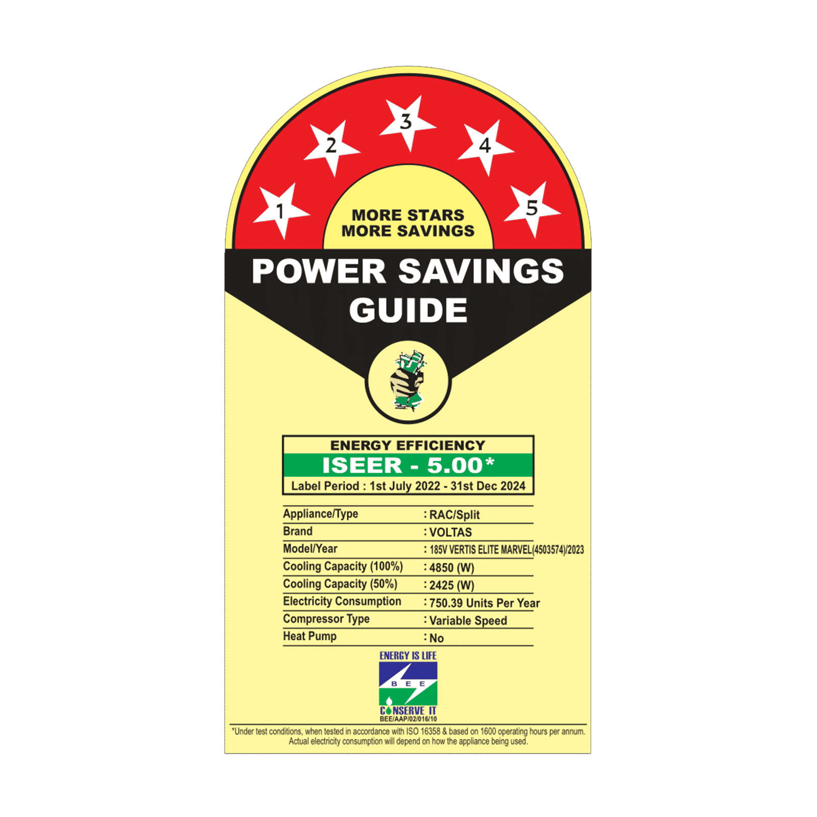 VOLTAS Vertis 5 in 1 Convertible 1.5 Ton 5 Star Inverter Split AC with 4-Way Swing ( Copper Condenser, 185V Vertis Elite Marvel) VOLTAS Vertis 5 in 1 Convertible 1.5 Ton 5 Star Inverter Split AC with 4-Way Swing ( Copper Condenser, 185V Vertis Elite Marvel)_3