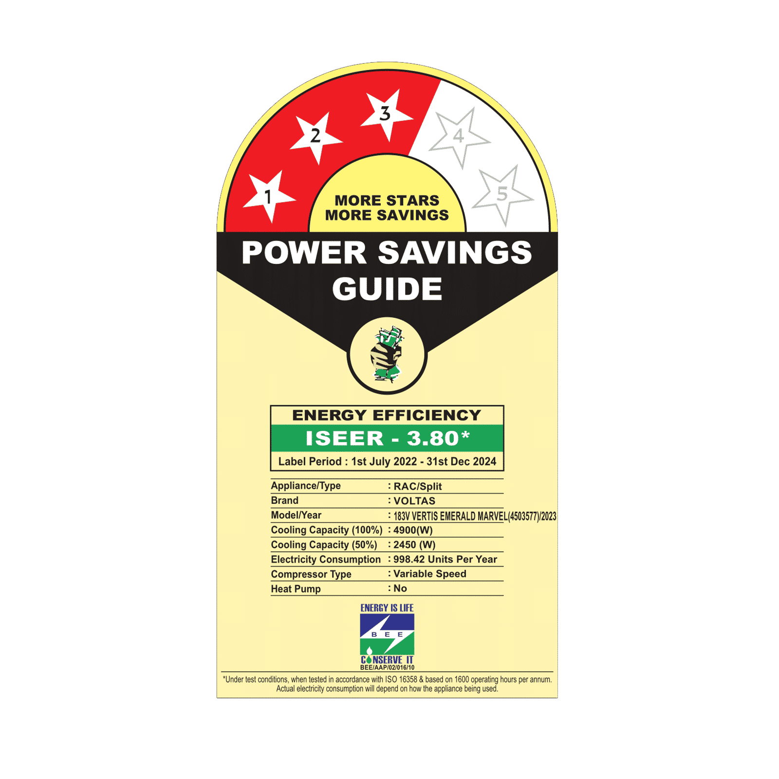 VOLTAS Vertis 5 in 1 Convertible 1.5 Ton 3 Star Inverter Split AC with 4-Way Swing (Copper Condenser, 183V Vertis Emerald Marvel) VOLTAS Vertis 5 in 1 Convertible 1.5 Ton 3 Star Inverter Split AC with 4-Way Swing (Copper Condenser, 183V Vertis Emerald Marvel)_3