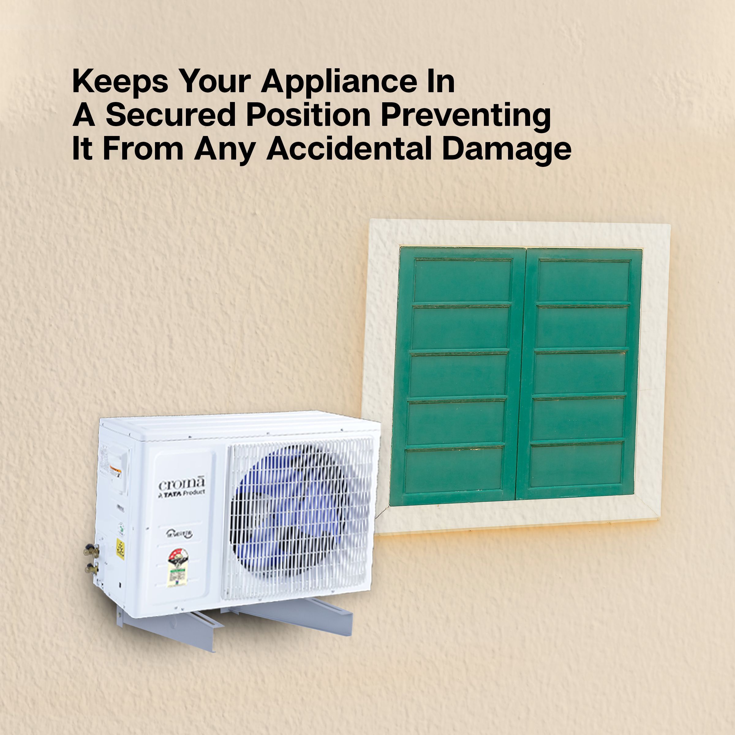 Croma Bracket For Air Conditioner (Powder Coating Process, Grey)_5