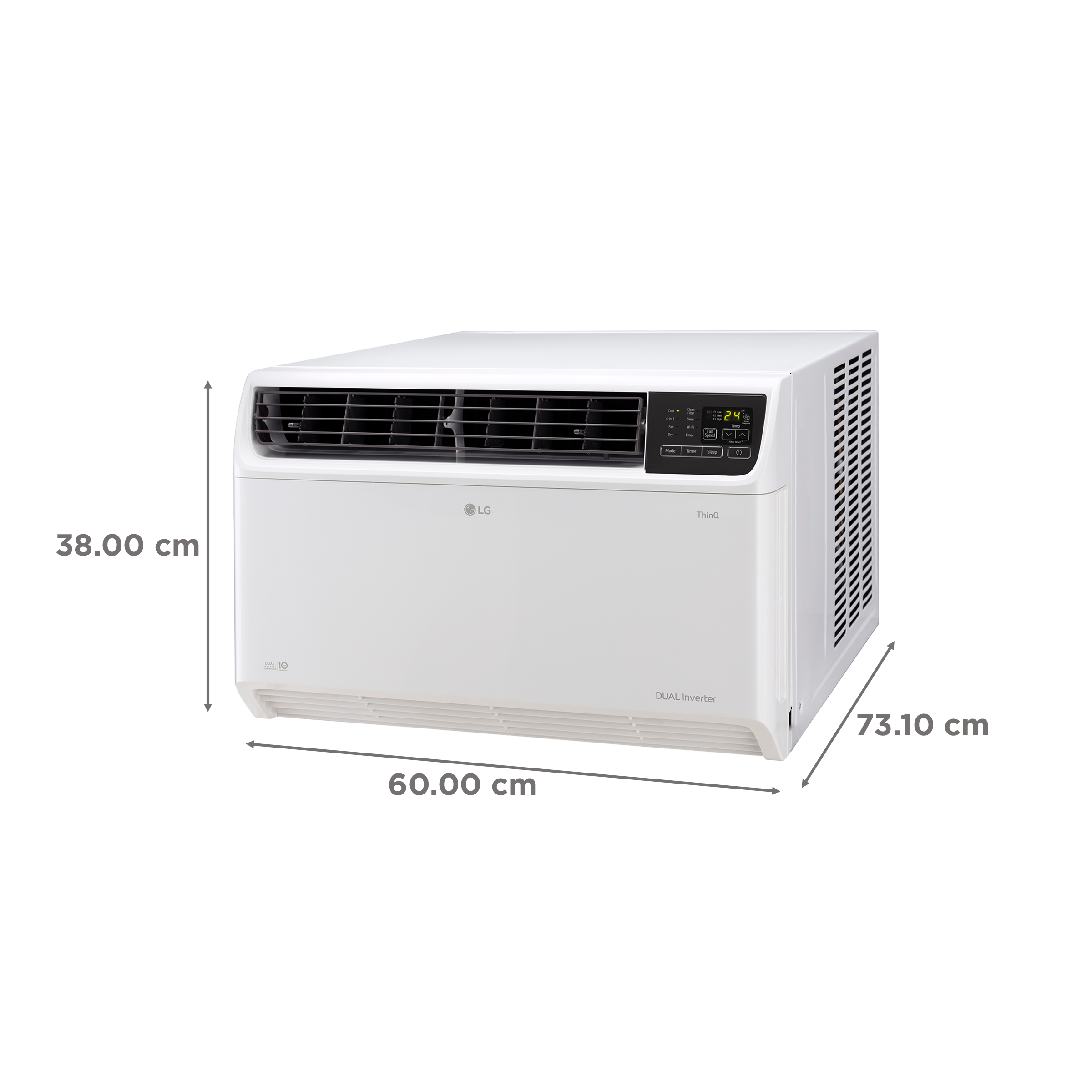 LG 4 in 1 Convertible 1 Ton 5 Star Dual Inverter Window Smart AC with Clean Filter and HD Filter (2023 Model, Copper Condenser, PW-Q12WUZA)_4